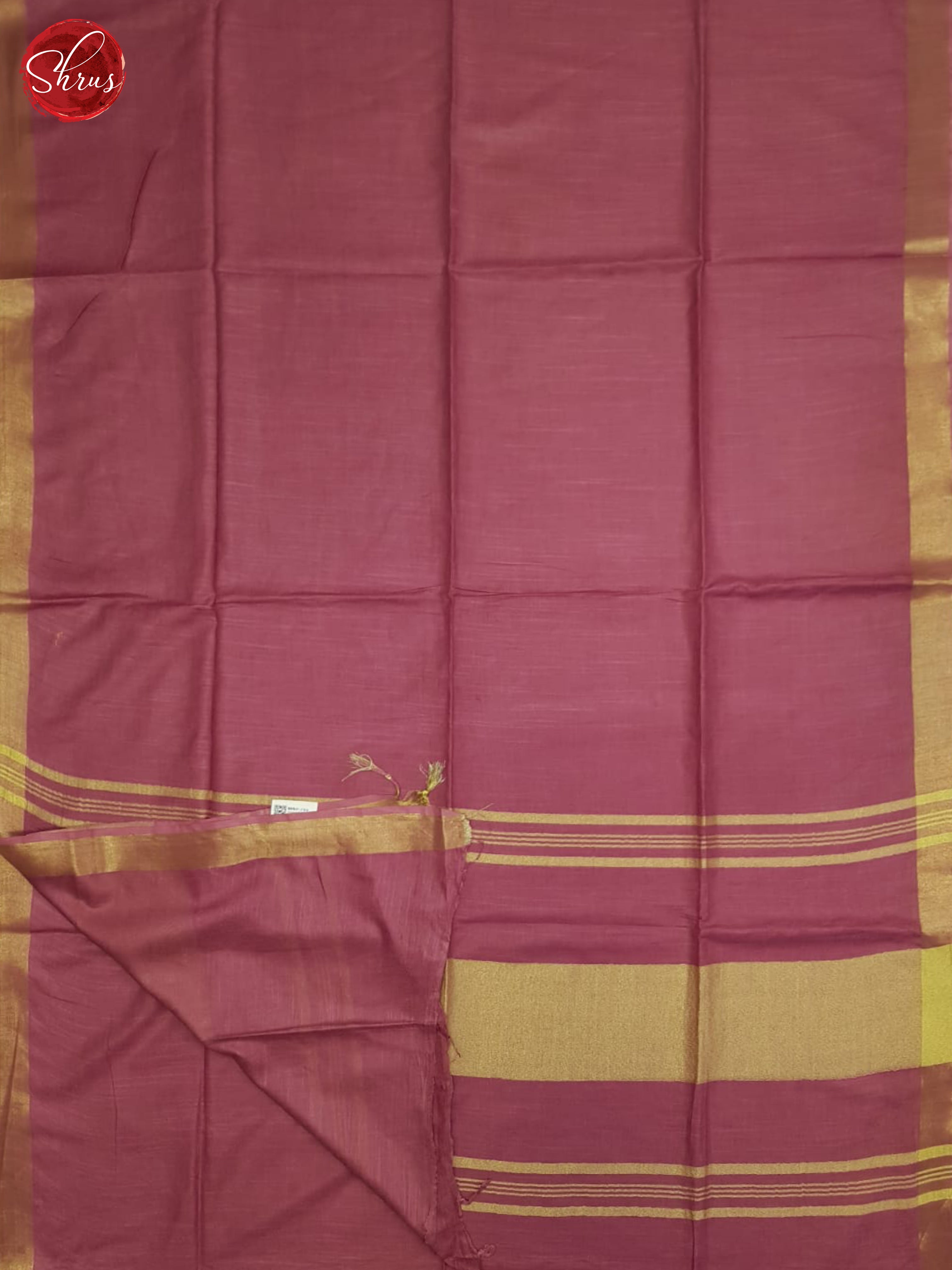 Pink(Single tone)-Linen Cotton saree - Shop on ShrusEternity.com