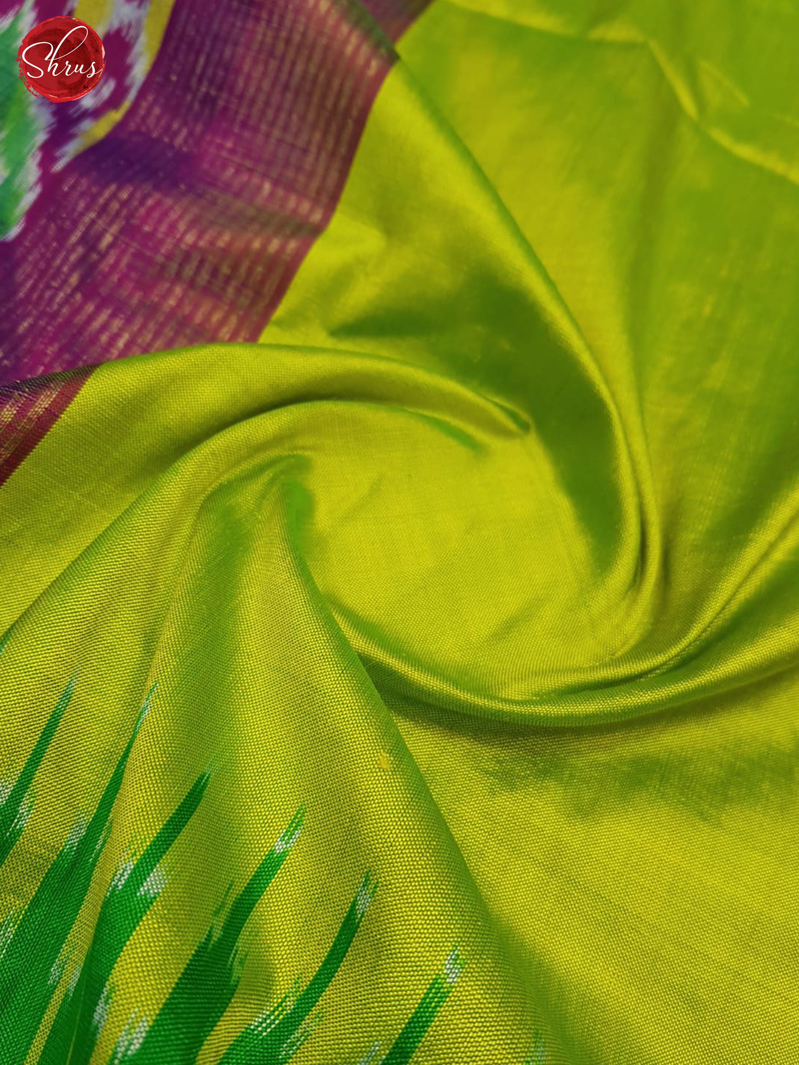 Green and Purple - Ikkat Silk Saree - Shop on ShrusEternity.com