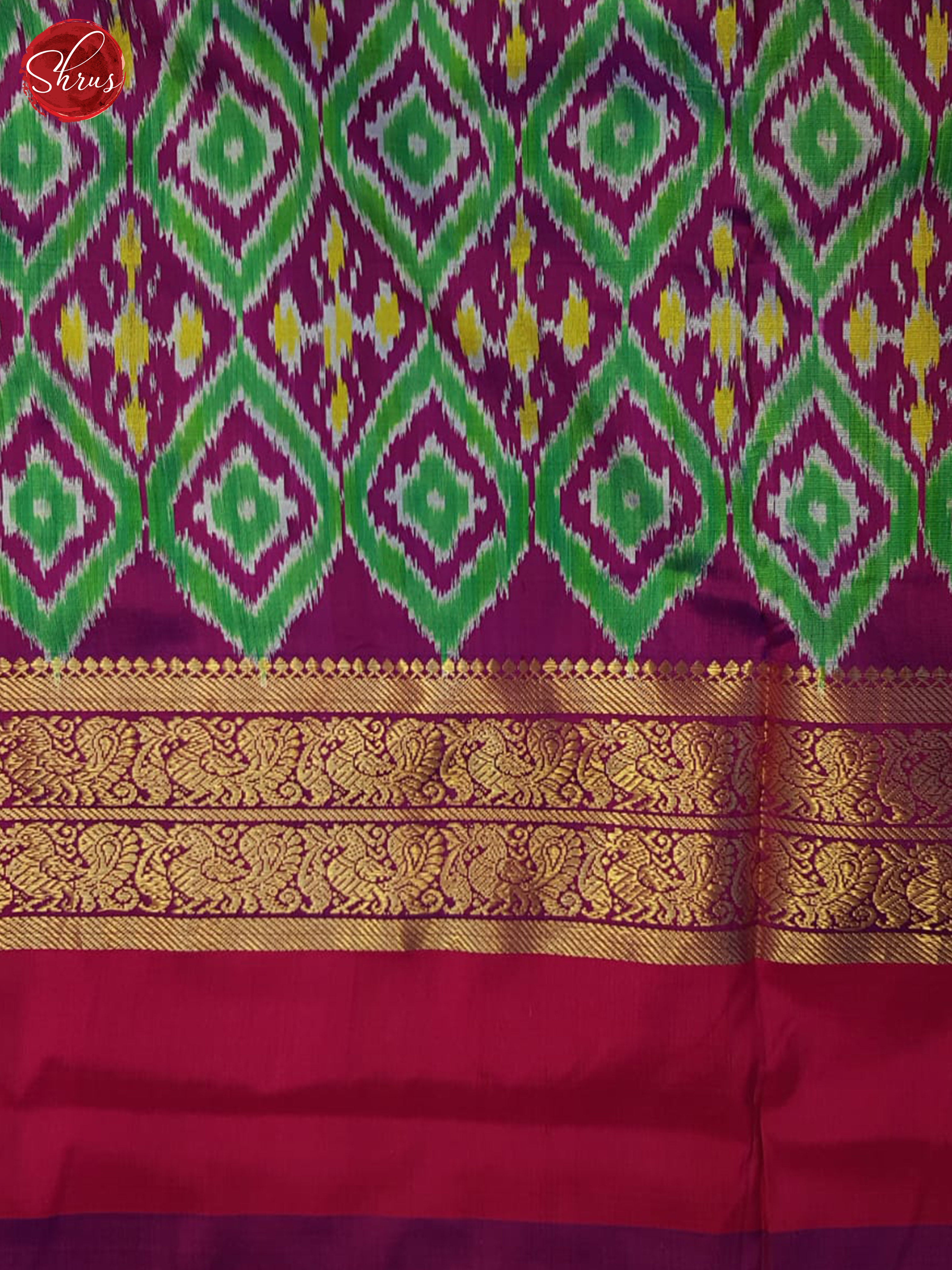 Green and Purple - Ikkat Silk Saree - Shop on ShrusEternity.com