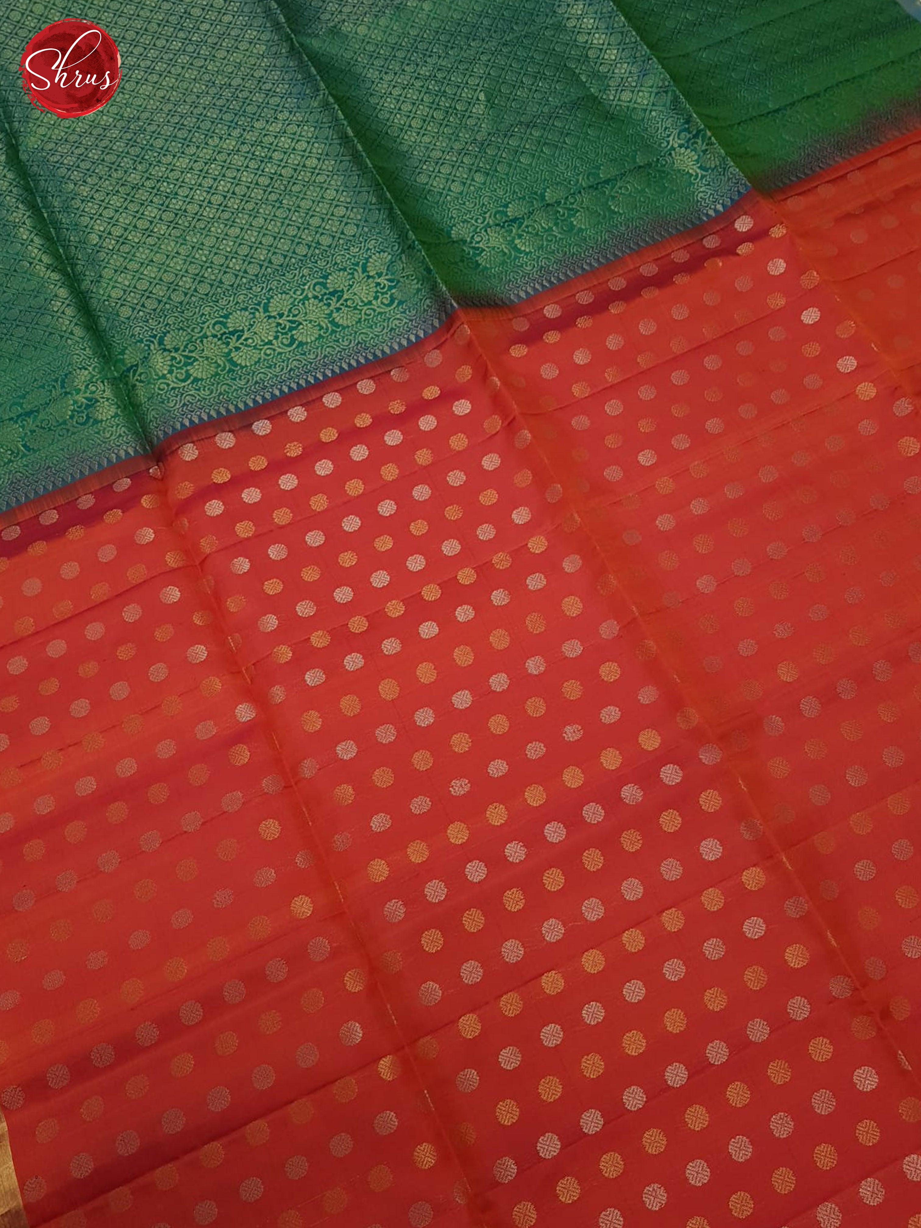 Red and green - Soft Silk Saree - Shop on ShrusEternity.com