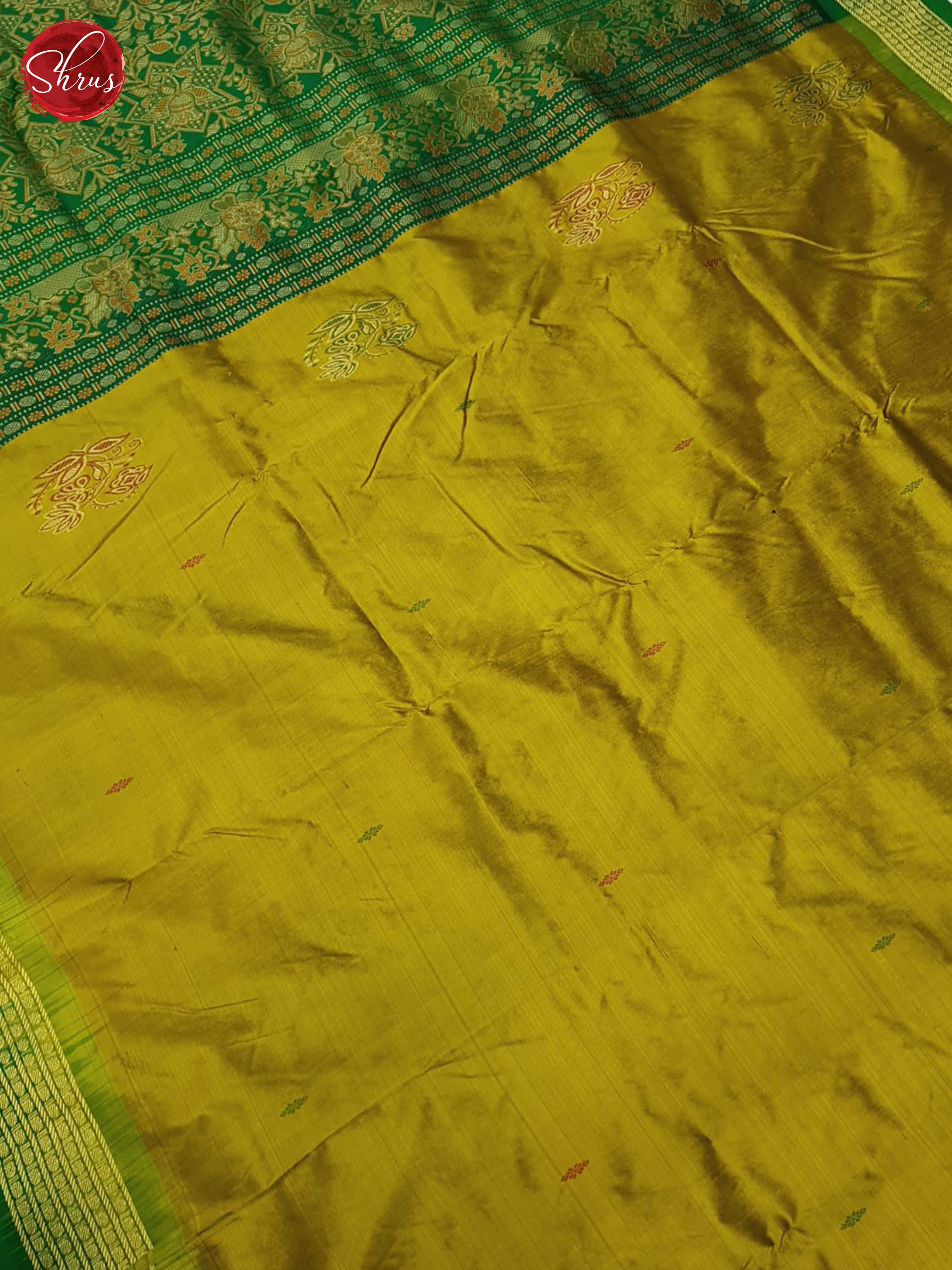 Mehandi Green And Green-Odisha Sambalpuri Silk Saree - Shop on ShrusEternity.com
