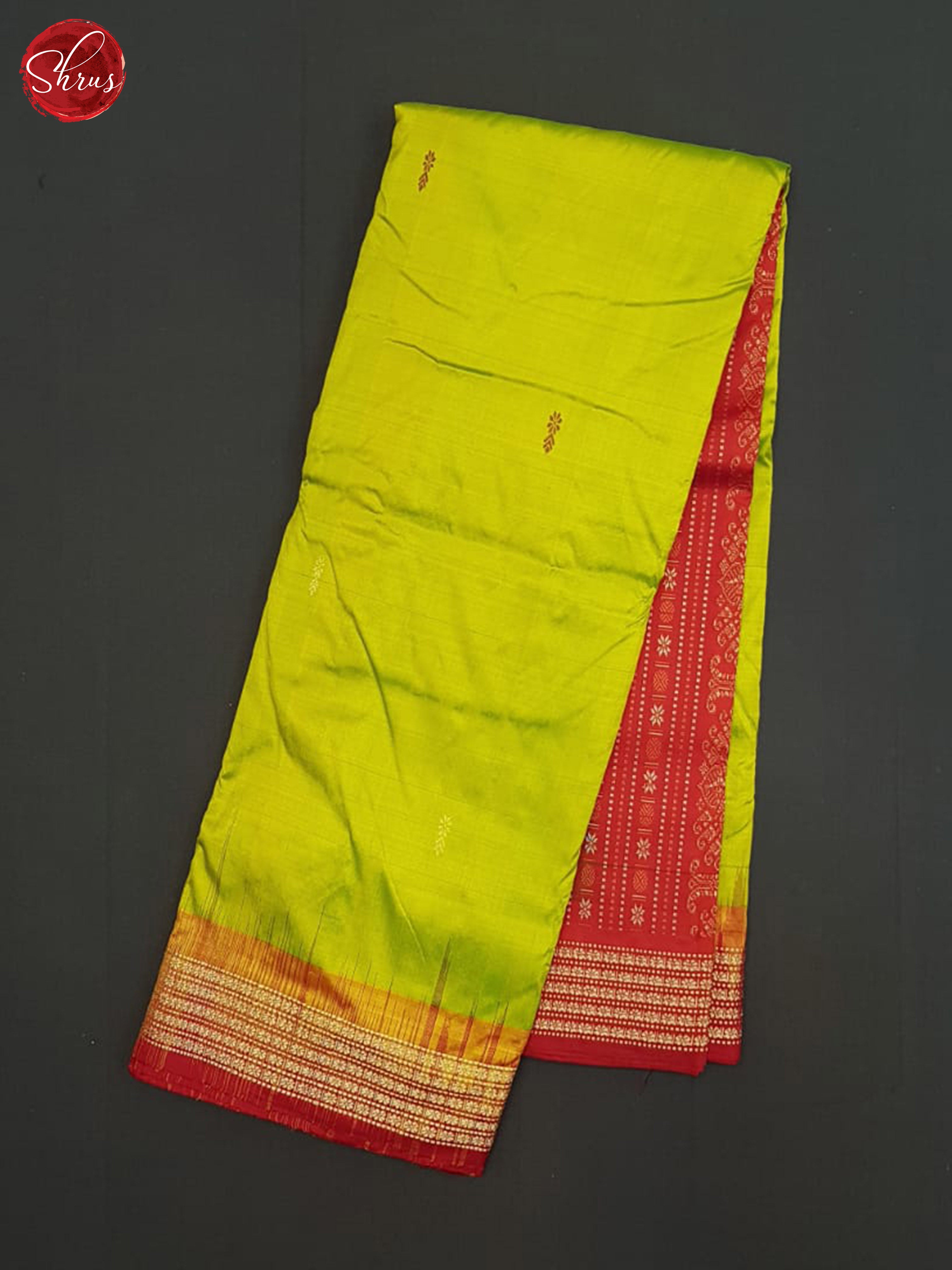 Green and Red-Odisha Silk Saree - Shop on ShrusEternity.com