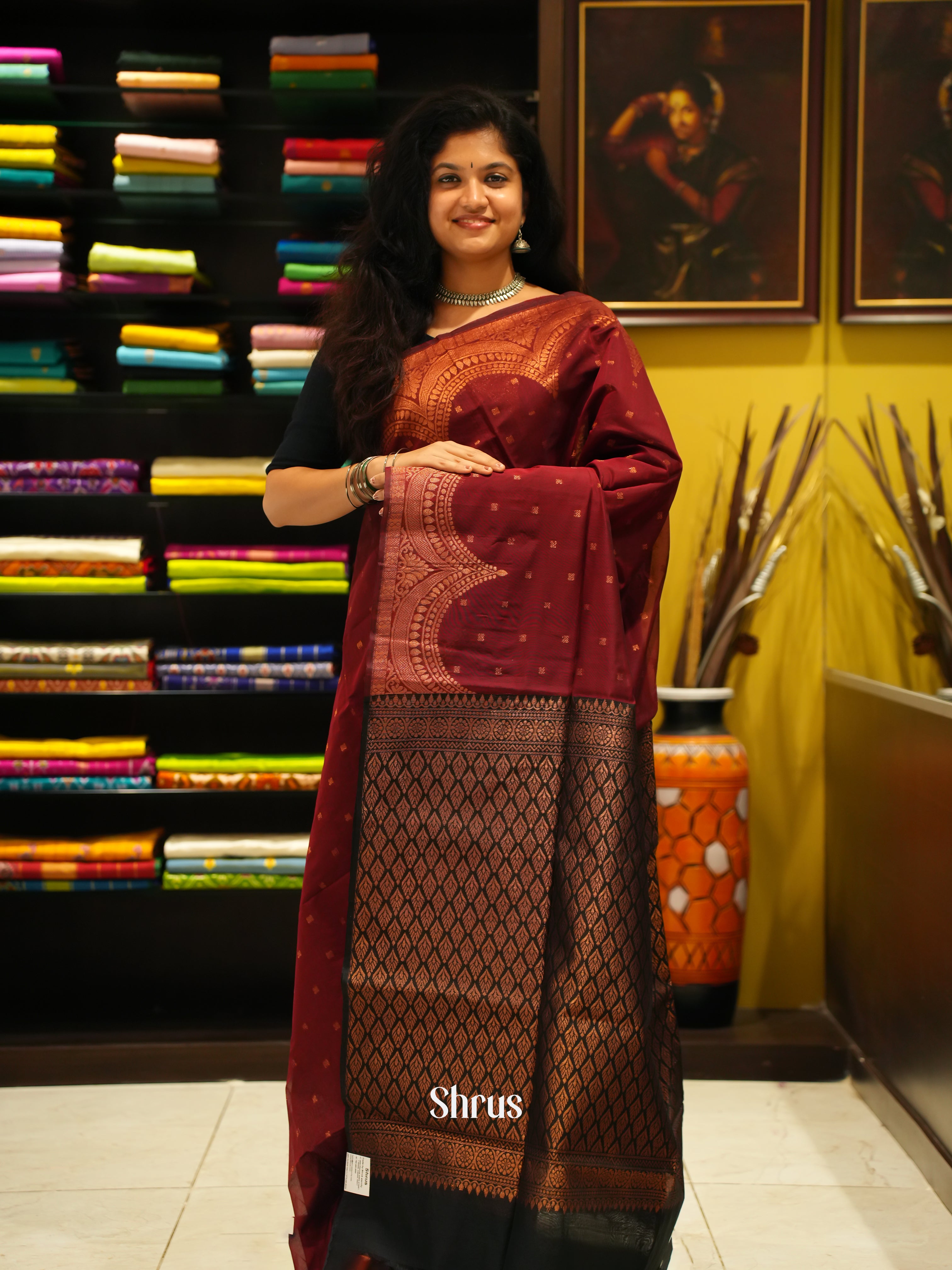 BLS20041-Semi Silkcotton Saree - Shop on ShrusEternity.com