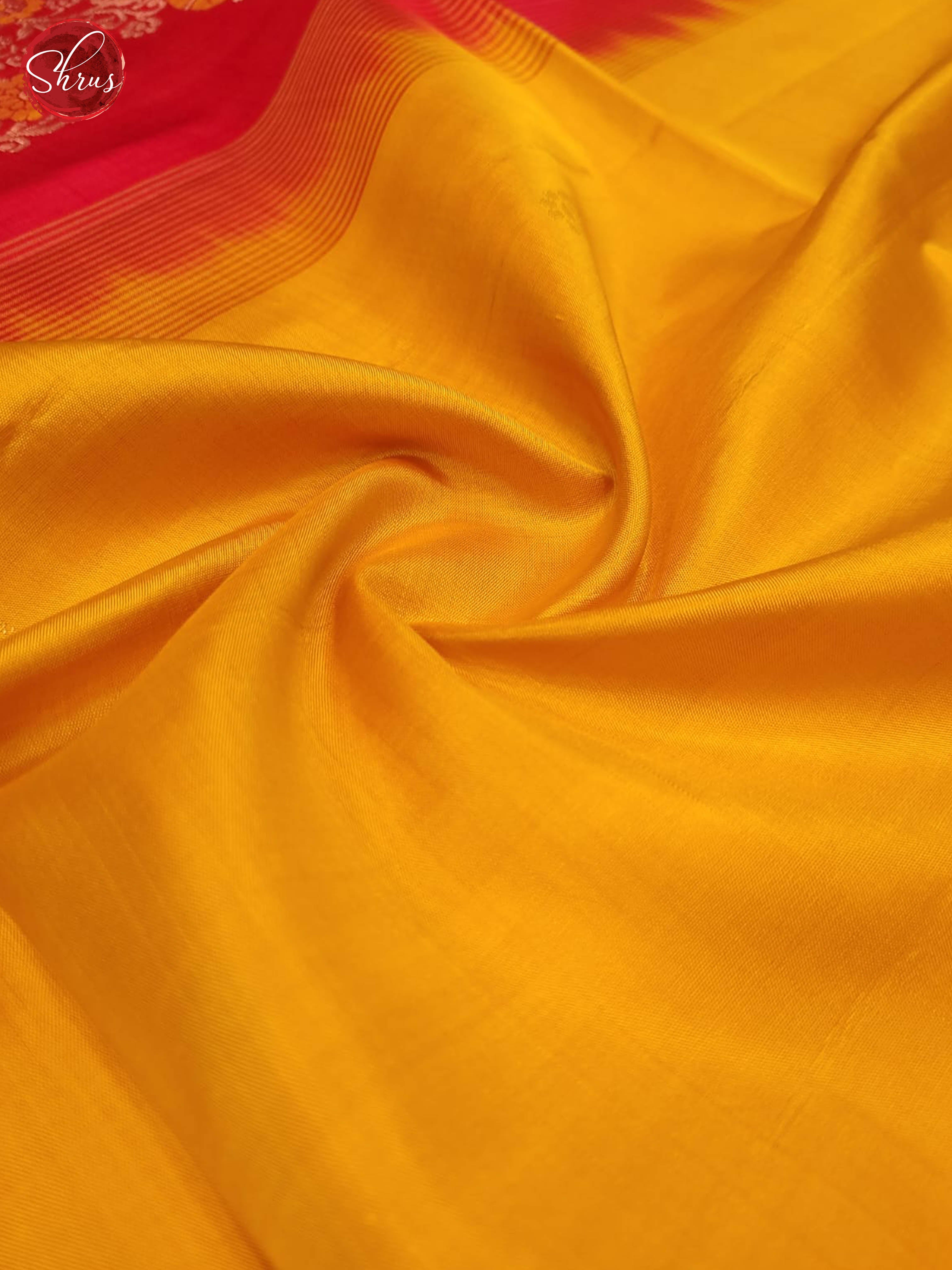 Yellow and Red- Soft Silk saree - Shop on ShrusEternity.com