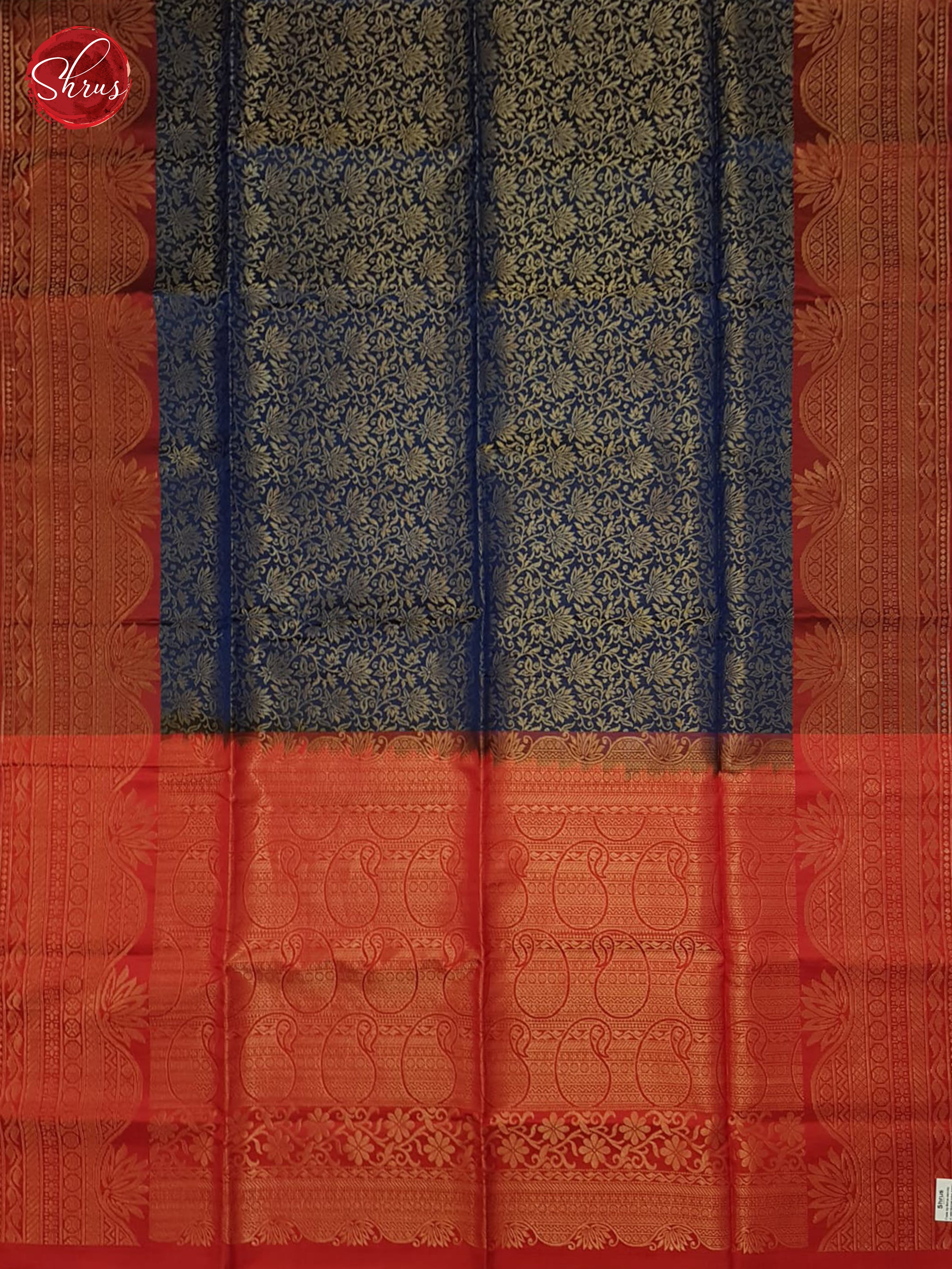 Blue And Red-Soft Silk Saree - Shop on ShrusEternity.com