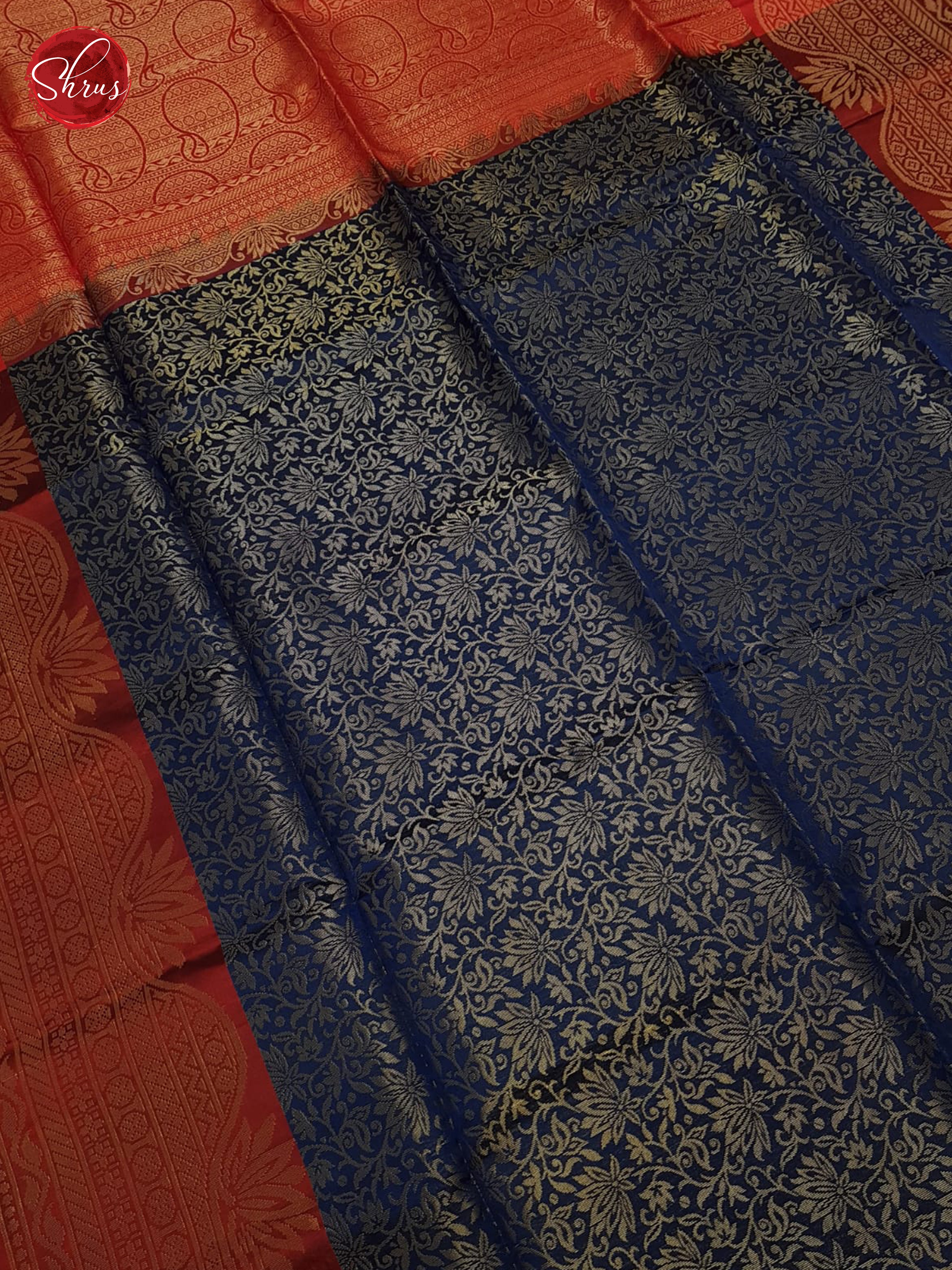 Blue And Red-Soft Silk Saree - Shop on ShrusEternity.com