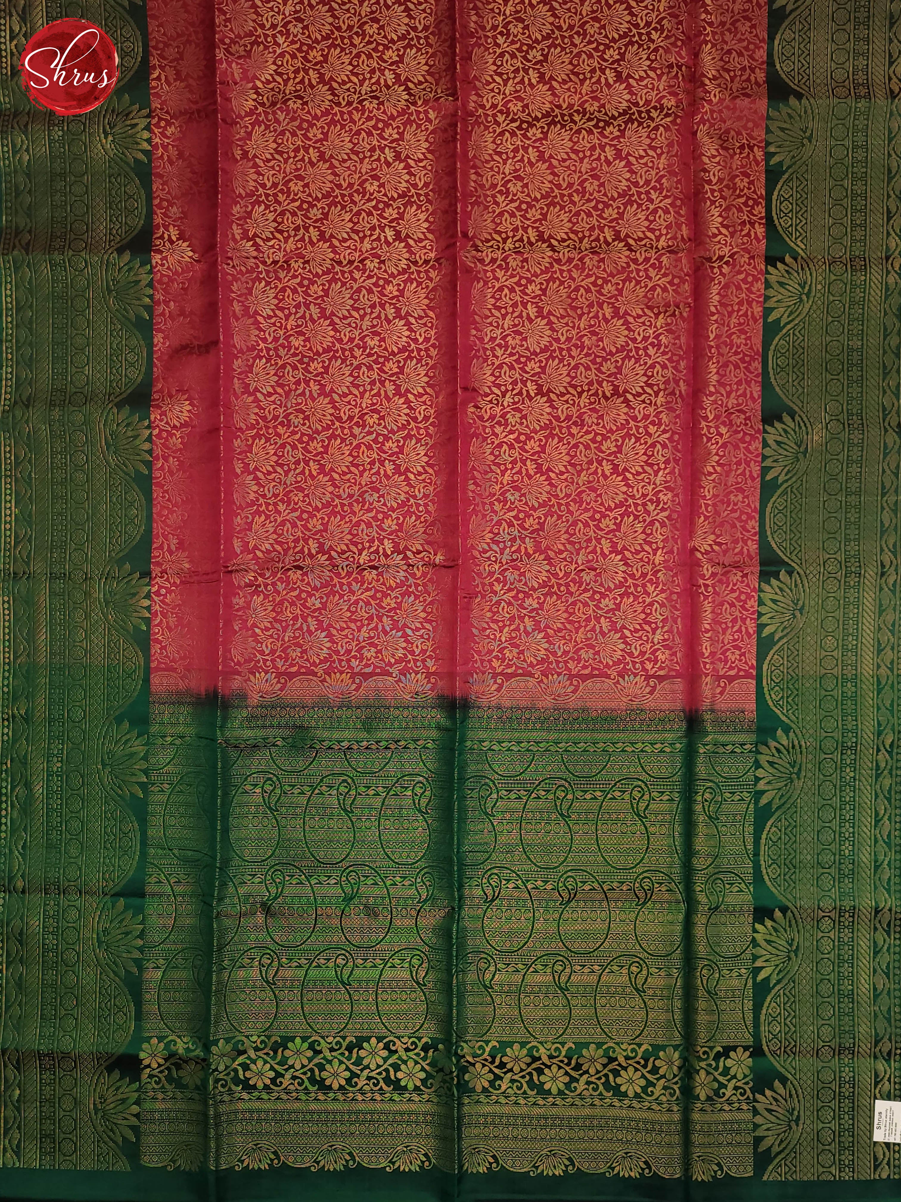 pink and Green-Soft silk Saree - Shop on ShrusEternity.com