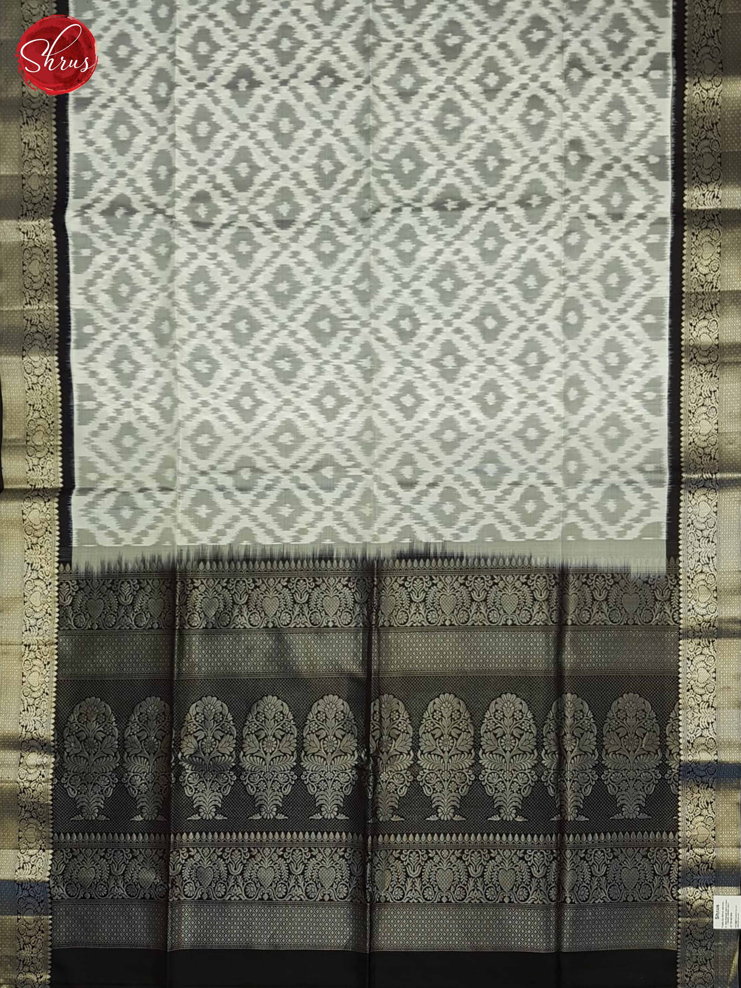 Cream and black - Soft Silk Saree - Shop on ShrusEternity.com