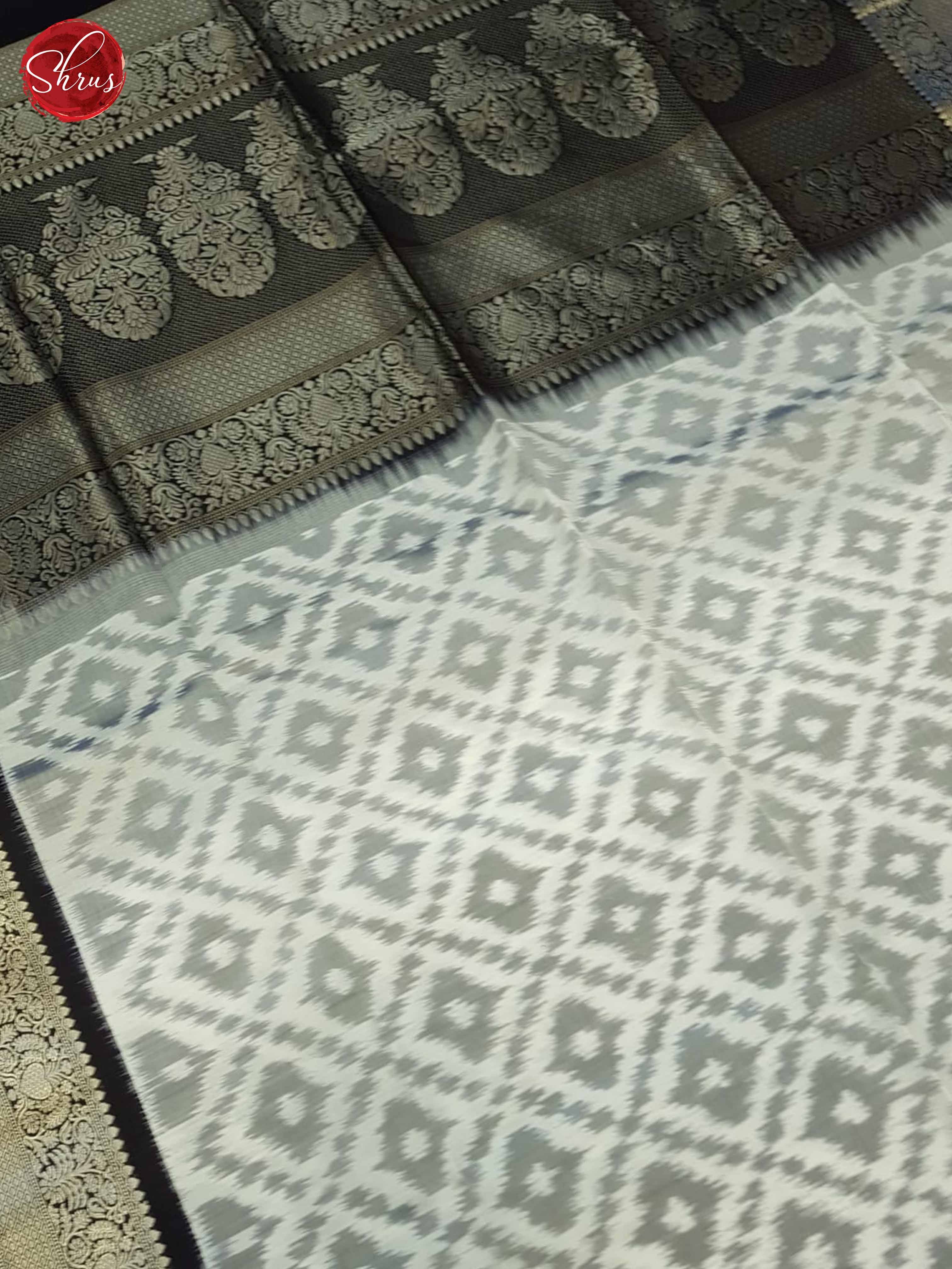 Cream and black - Soft Silk Saree - Shop on ShrusEternity.com