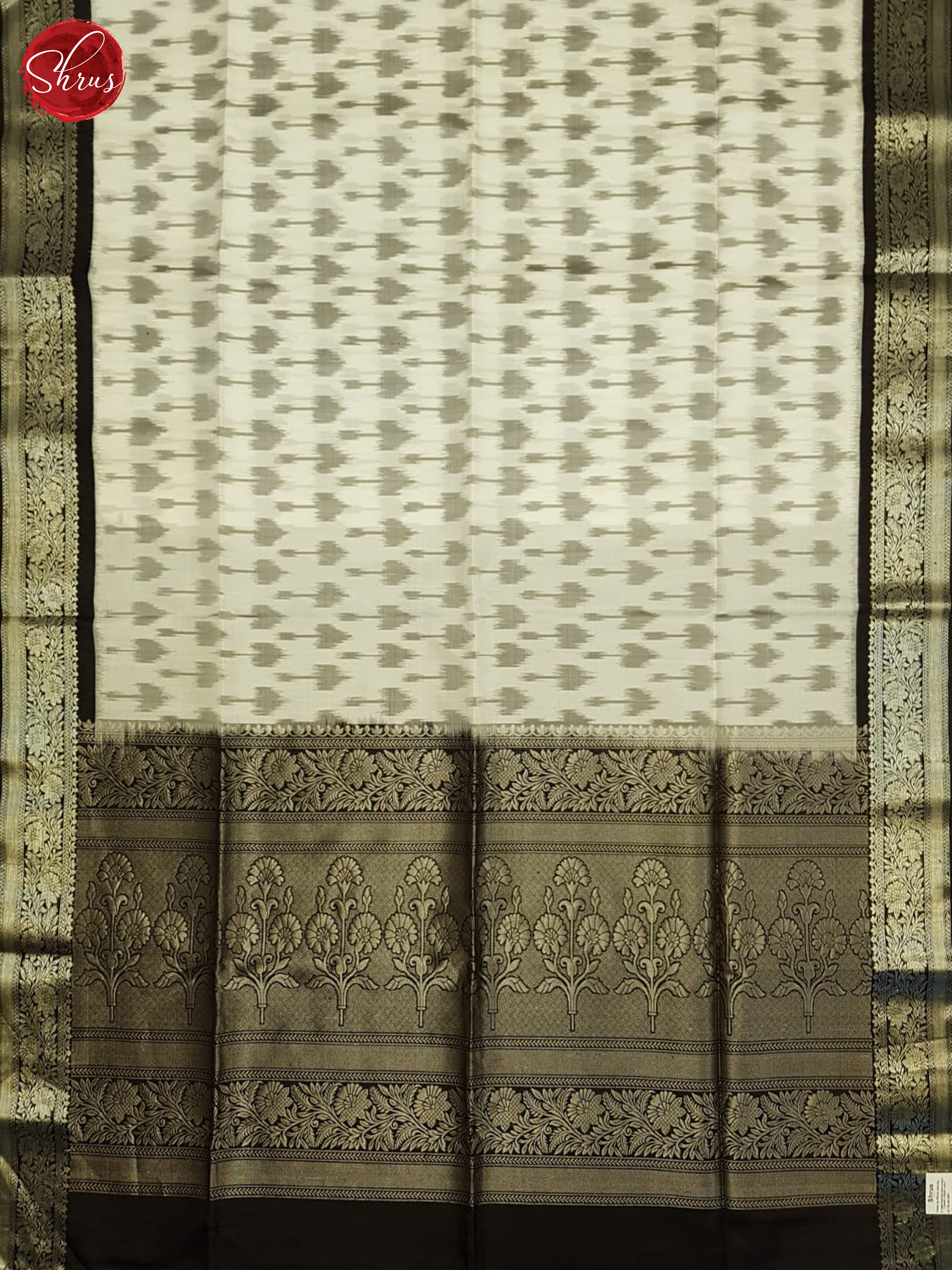 White And Black-Soft Silk Saree - Shop on ShrusEternity.com
