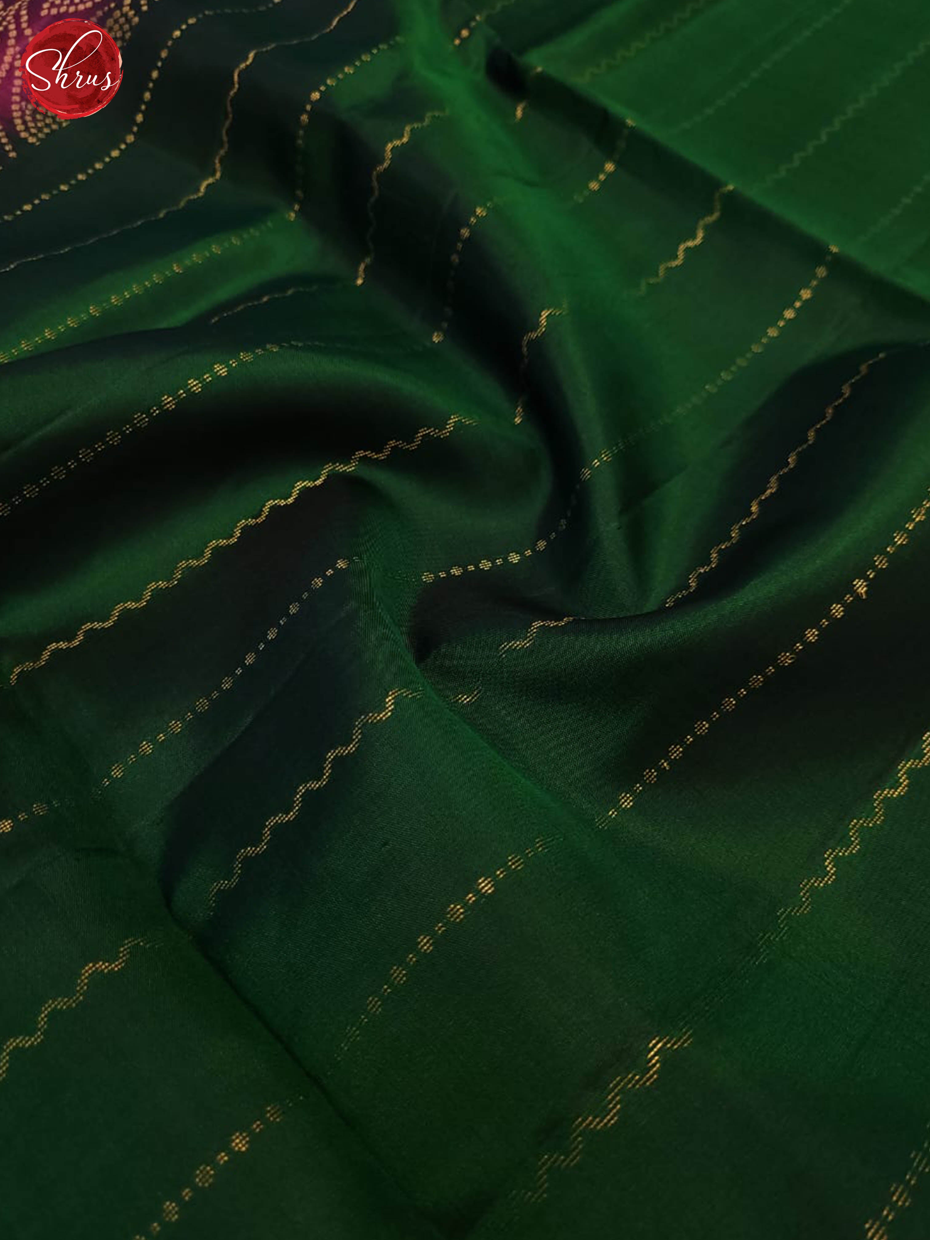 Green and wine-Soft silk saree - Shop on ShrusEternity.com