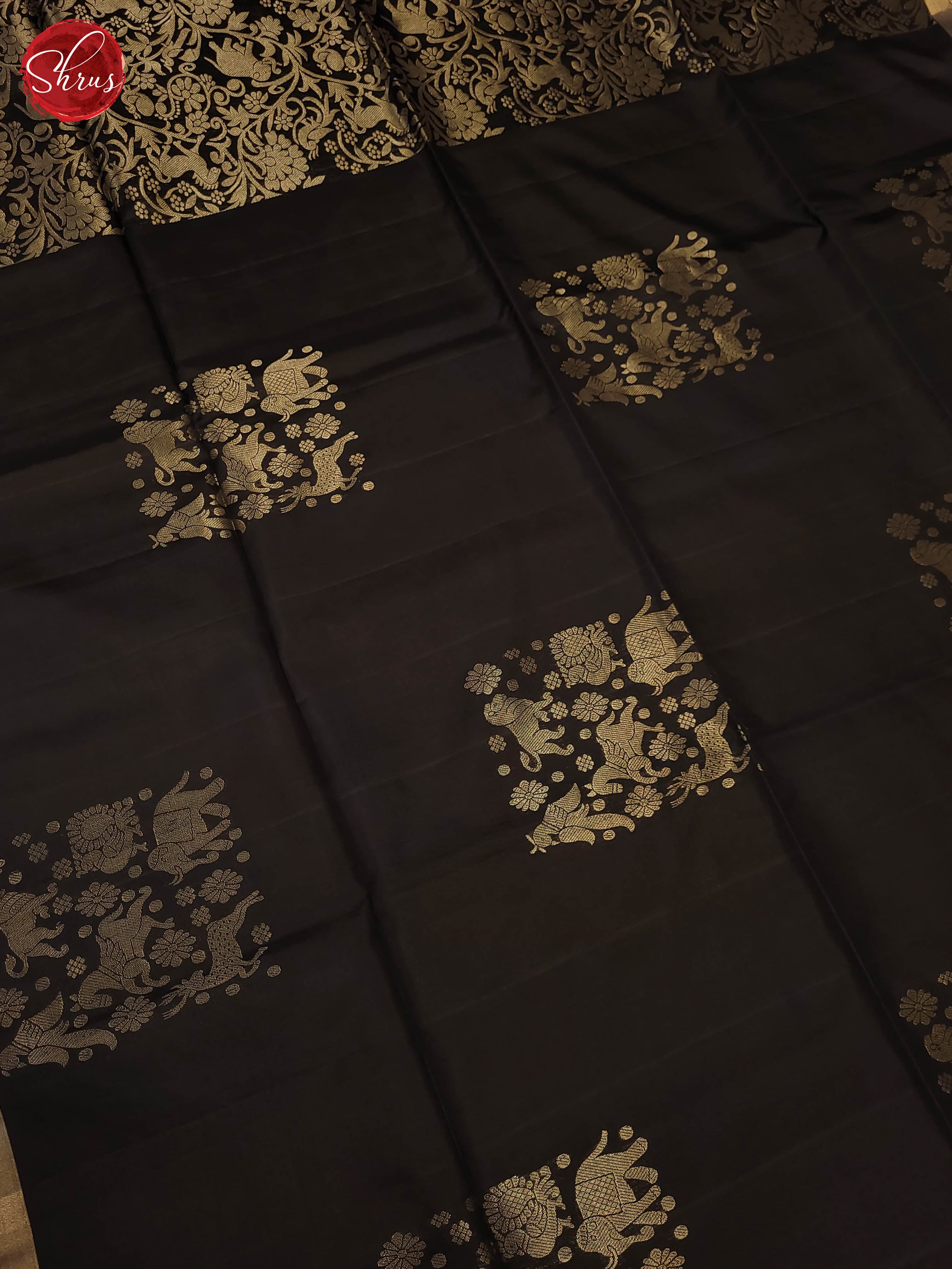 Black(singe tone)-Soft silk saree - Shop on ShrusEternity.com