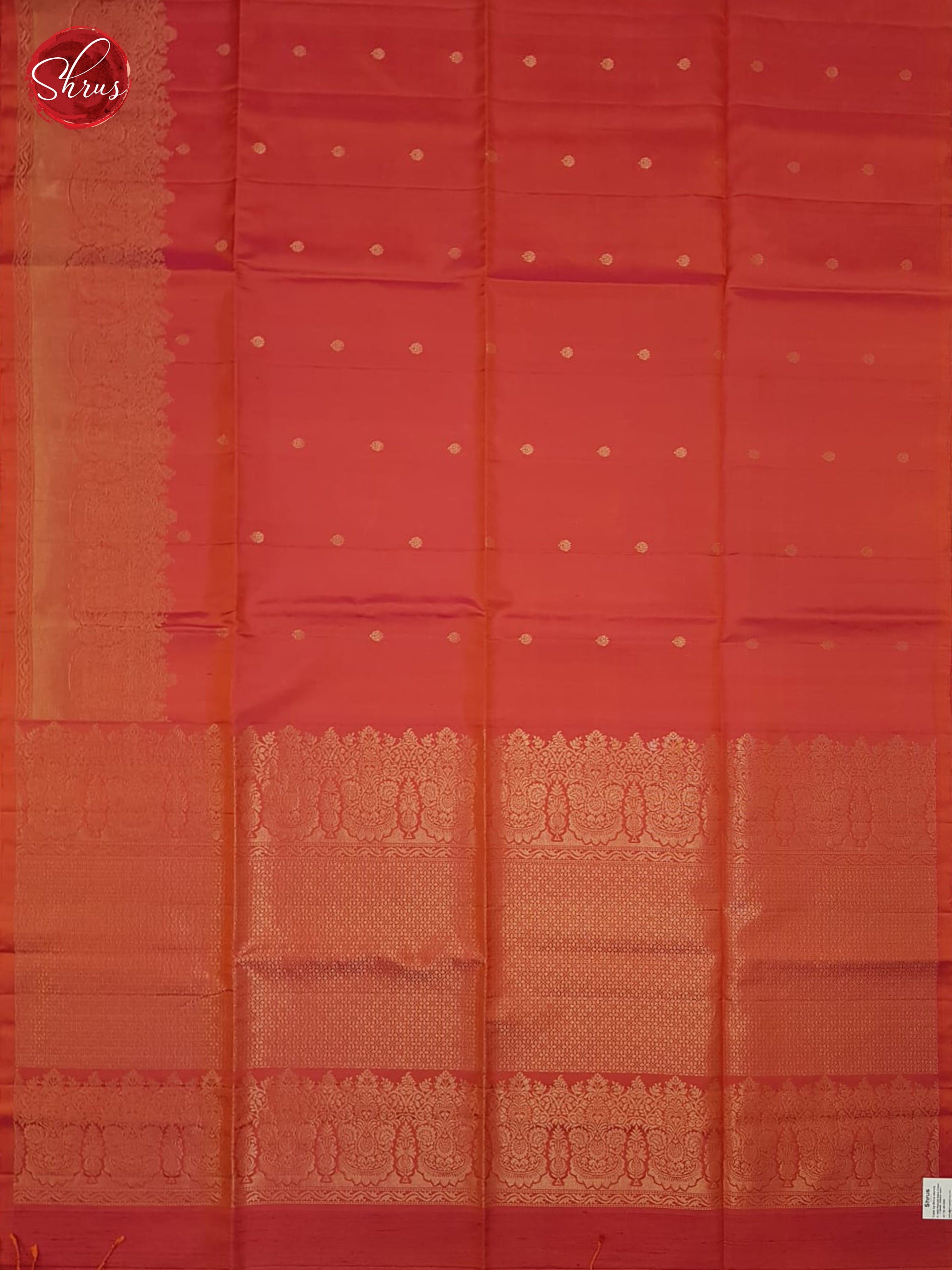 Orangish Pink(Single tone)-Soft silk saree - Shop on ShrusEternity.com