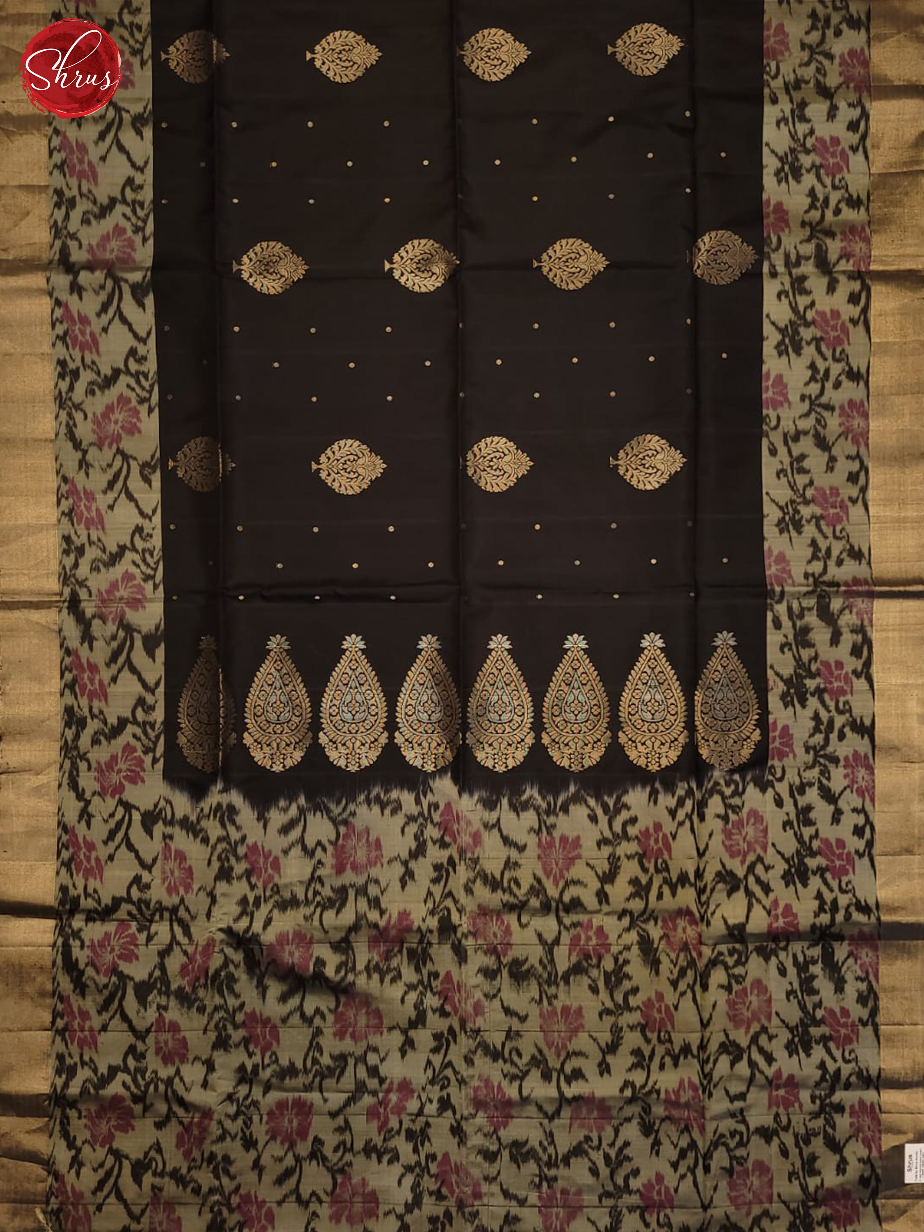 Black and grey- Soft Silk Saree - Shop on ShrusEternity.com