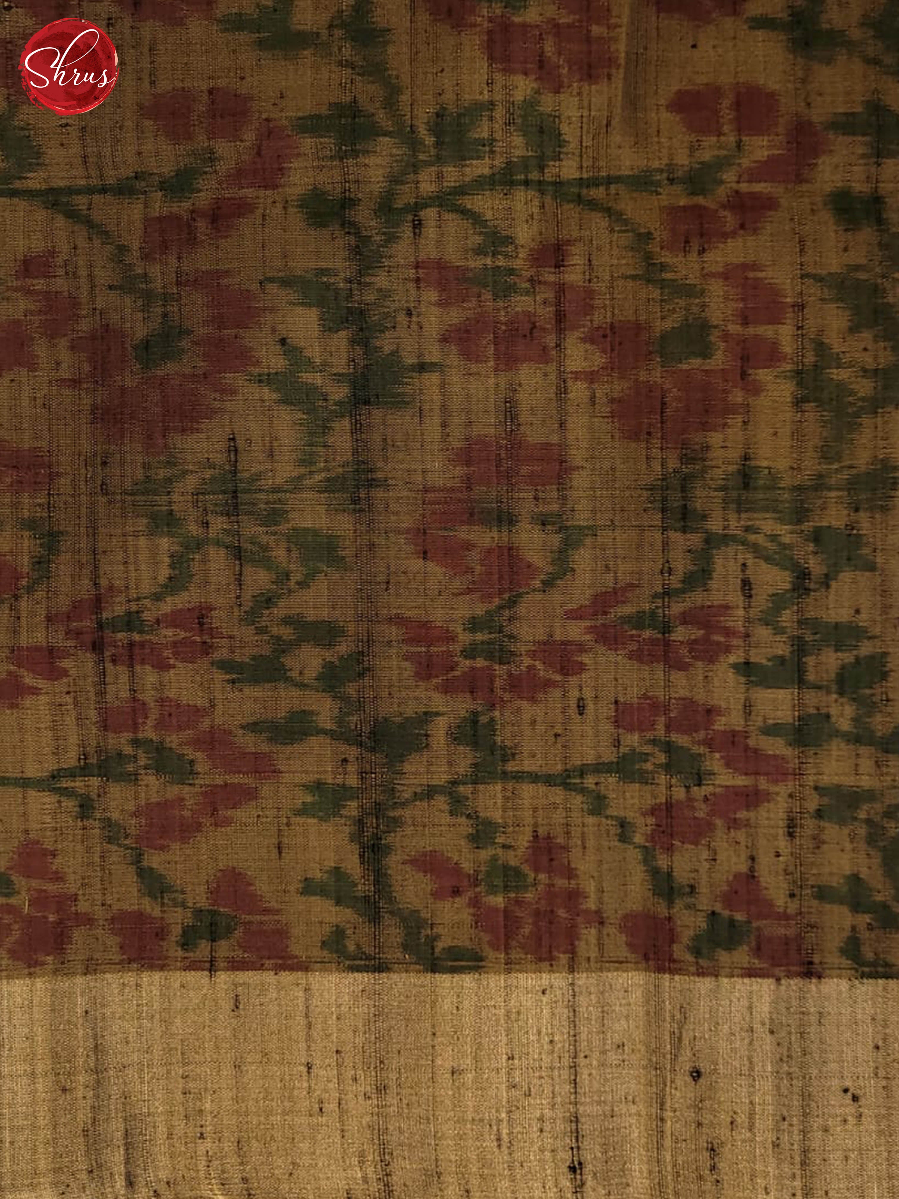 bottle green and beige- Soft Silk Saree - Shop on ShrusEternity.com