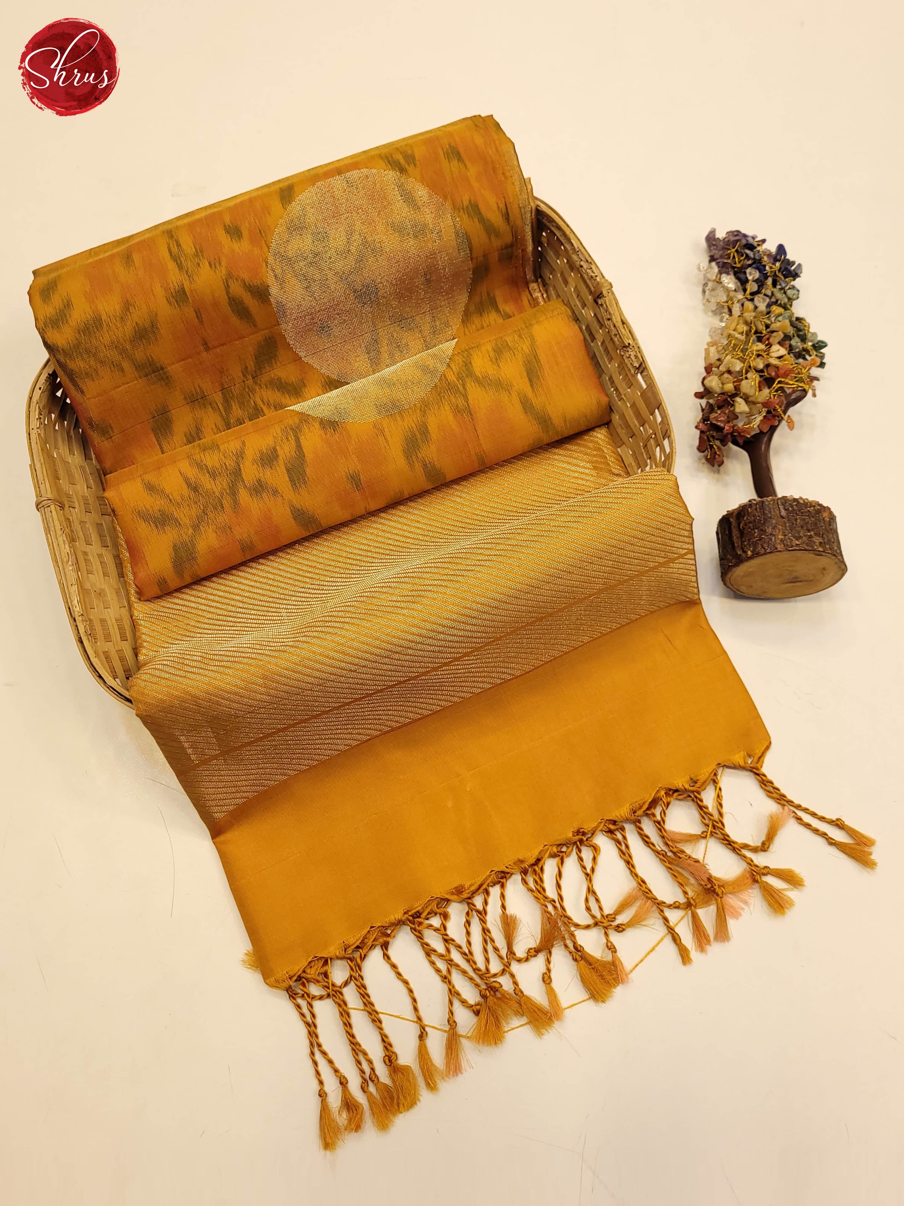 mustard(Single Tone)- Soft Silk Saree - Shop on ShrusEternity.com
