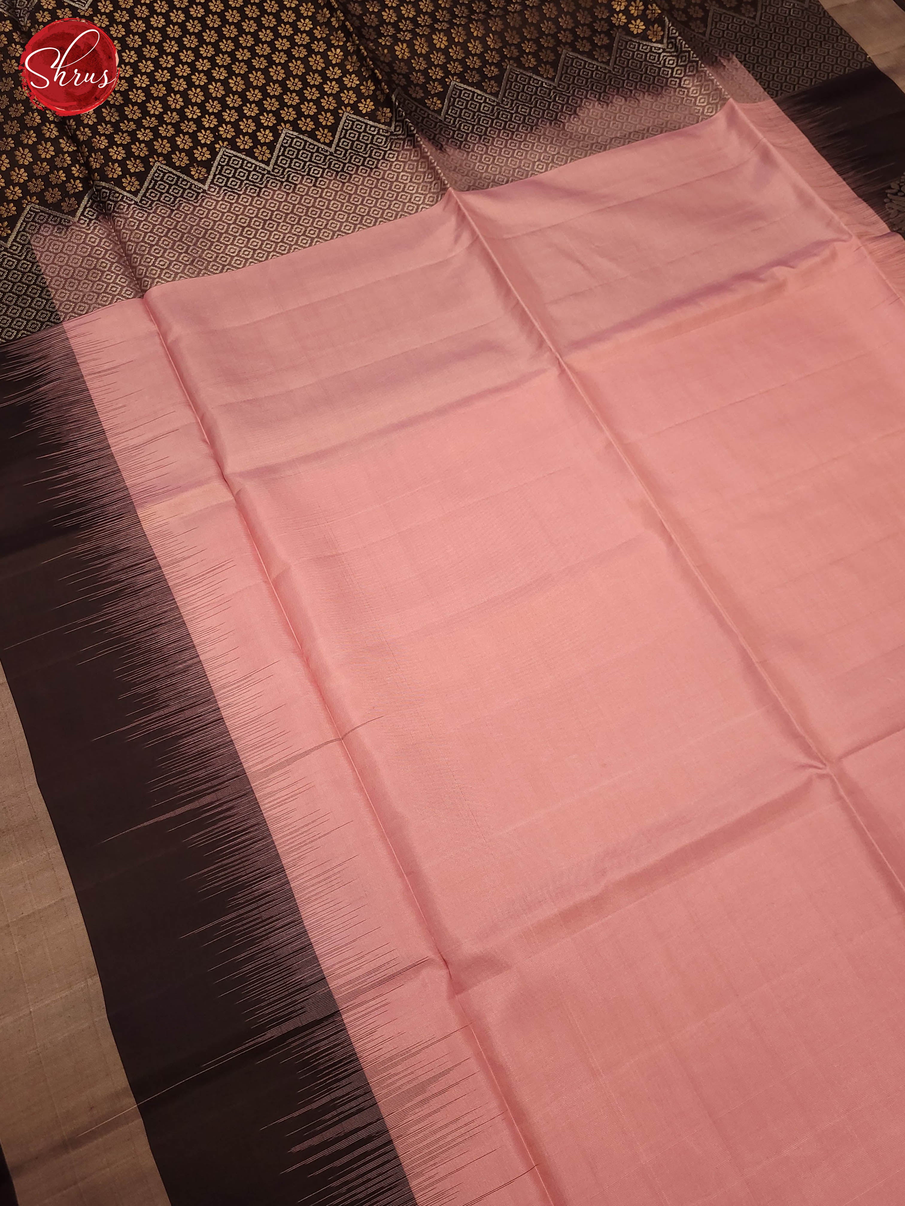 Dusty pink and Brown-Soft silk saree - Shop on ShrusEternity.com