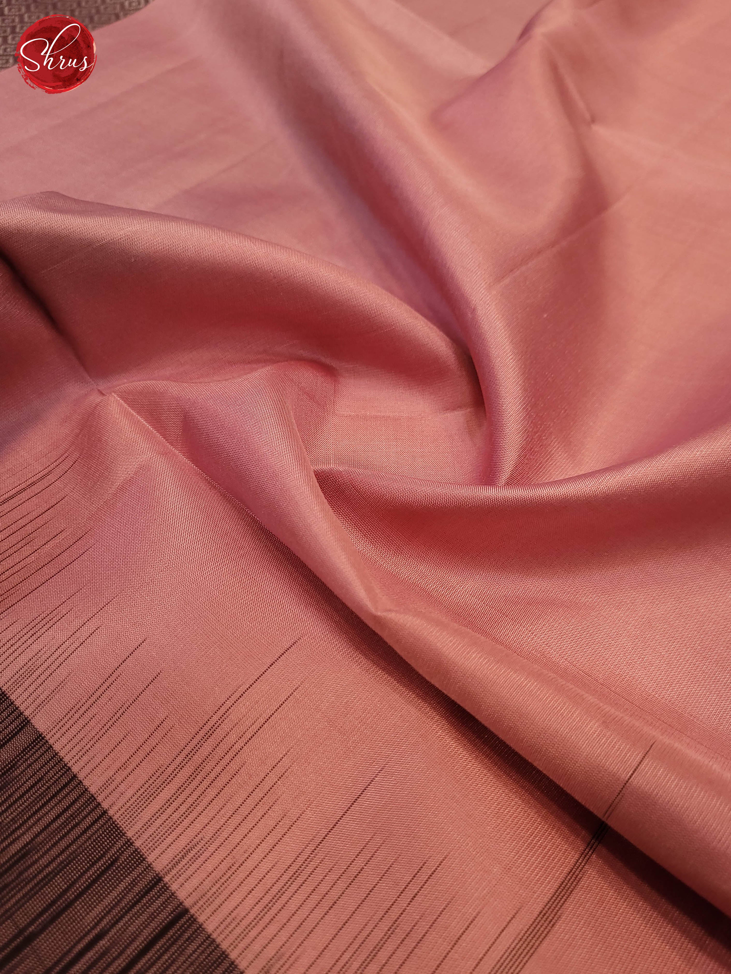 Dusty pink and Brown-Soft silk saree - Shop on ShrusEternity.com