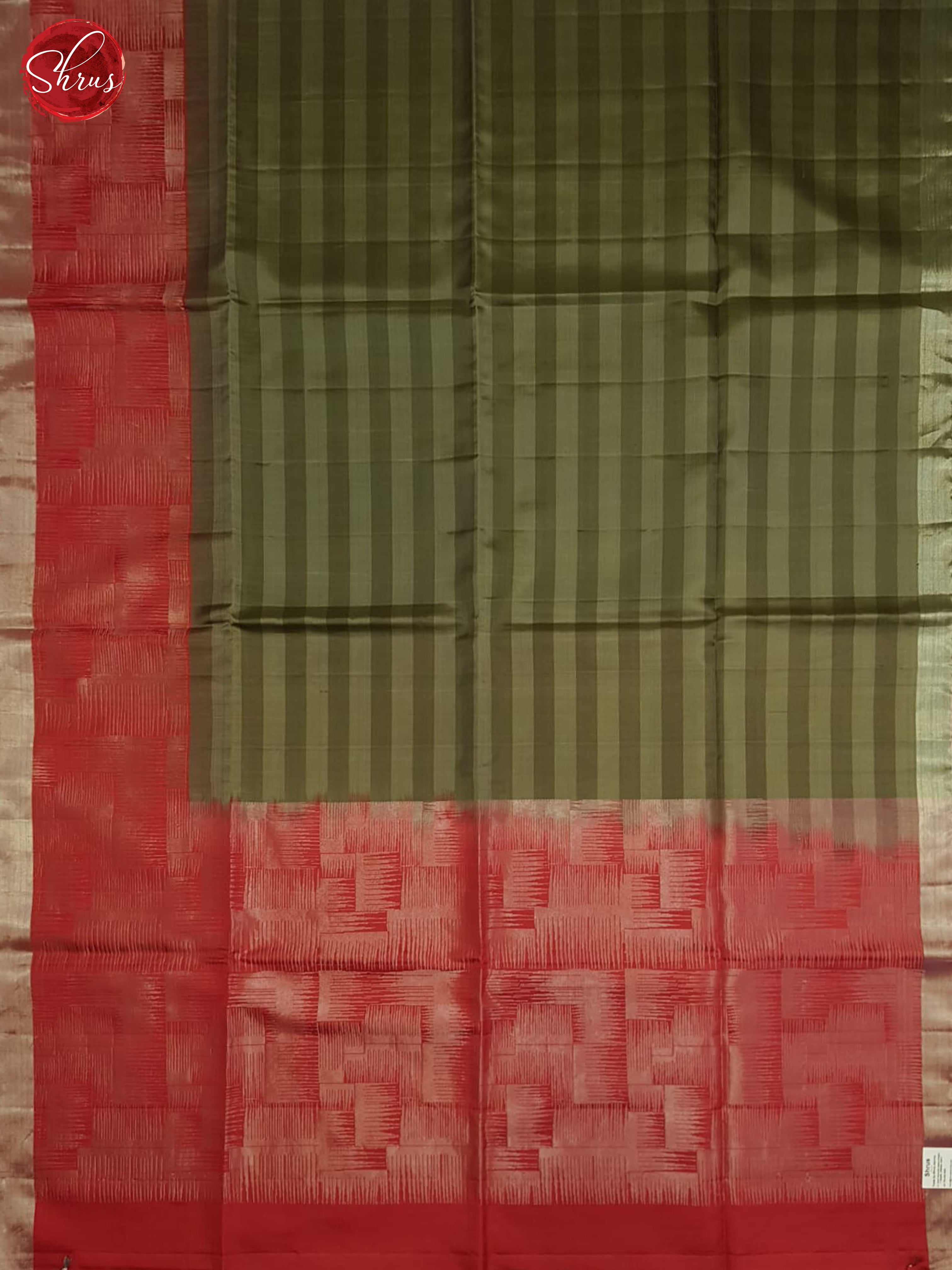 Green and red - Soft Silk Saree-2