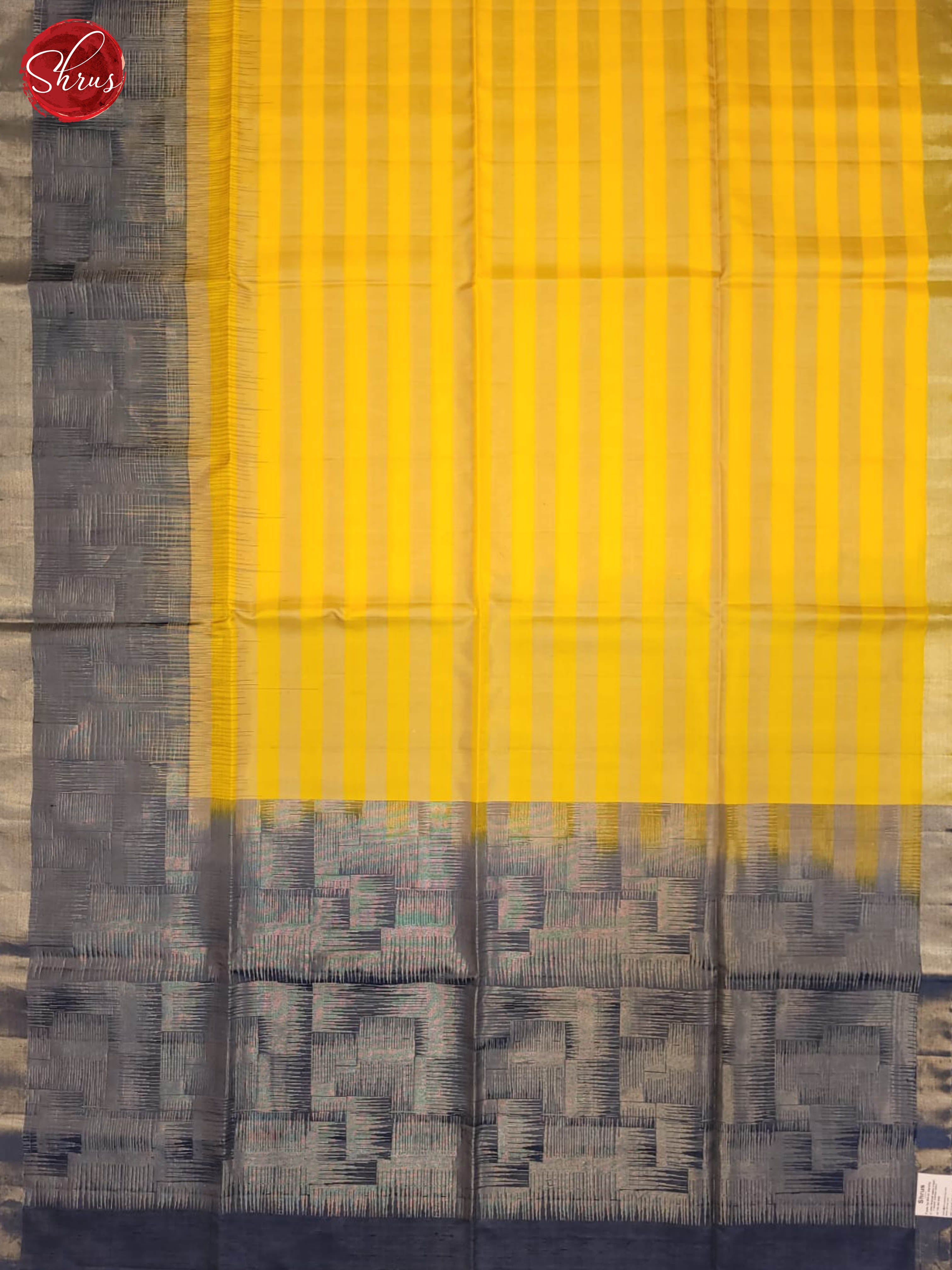 yellow and Grey- Soft Silk Saree - Shop on ShrusEternity.com