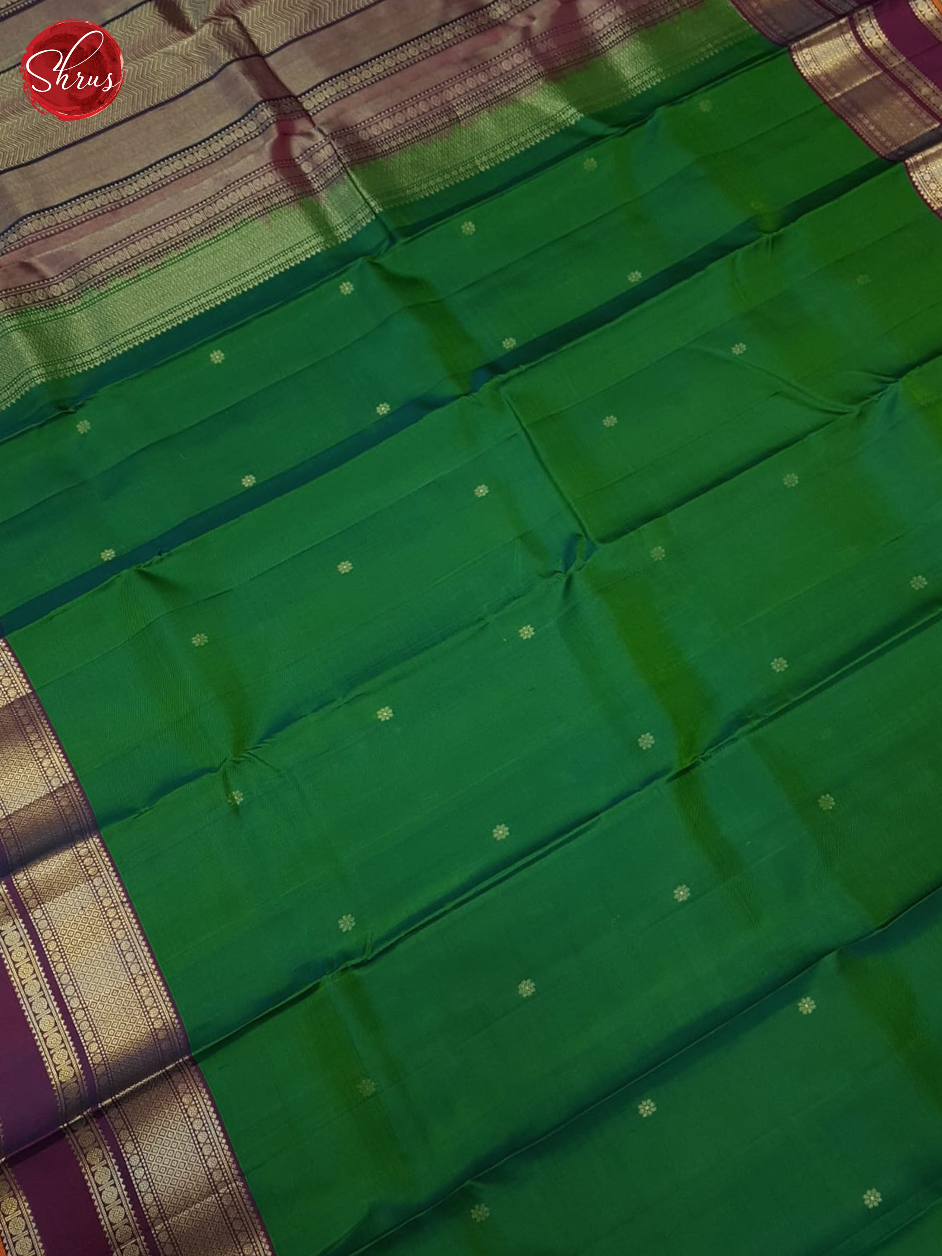Green And Purple-Soft silk saree - Shop on ShrusEternity.com