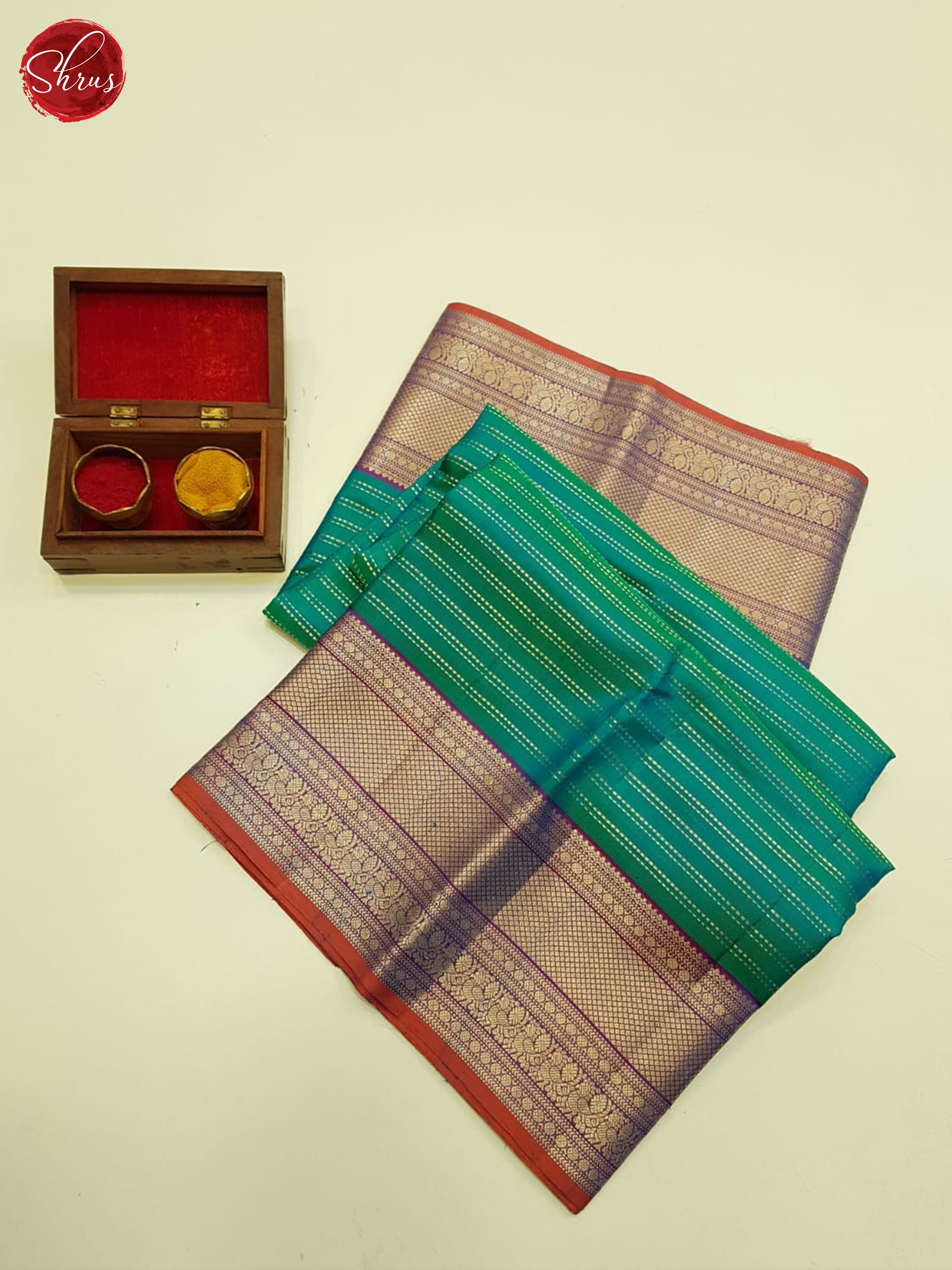 Green And Purple-Soft silk saree - Shop on ShrusEternity.com