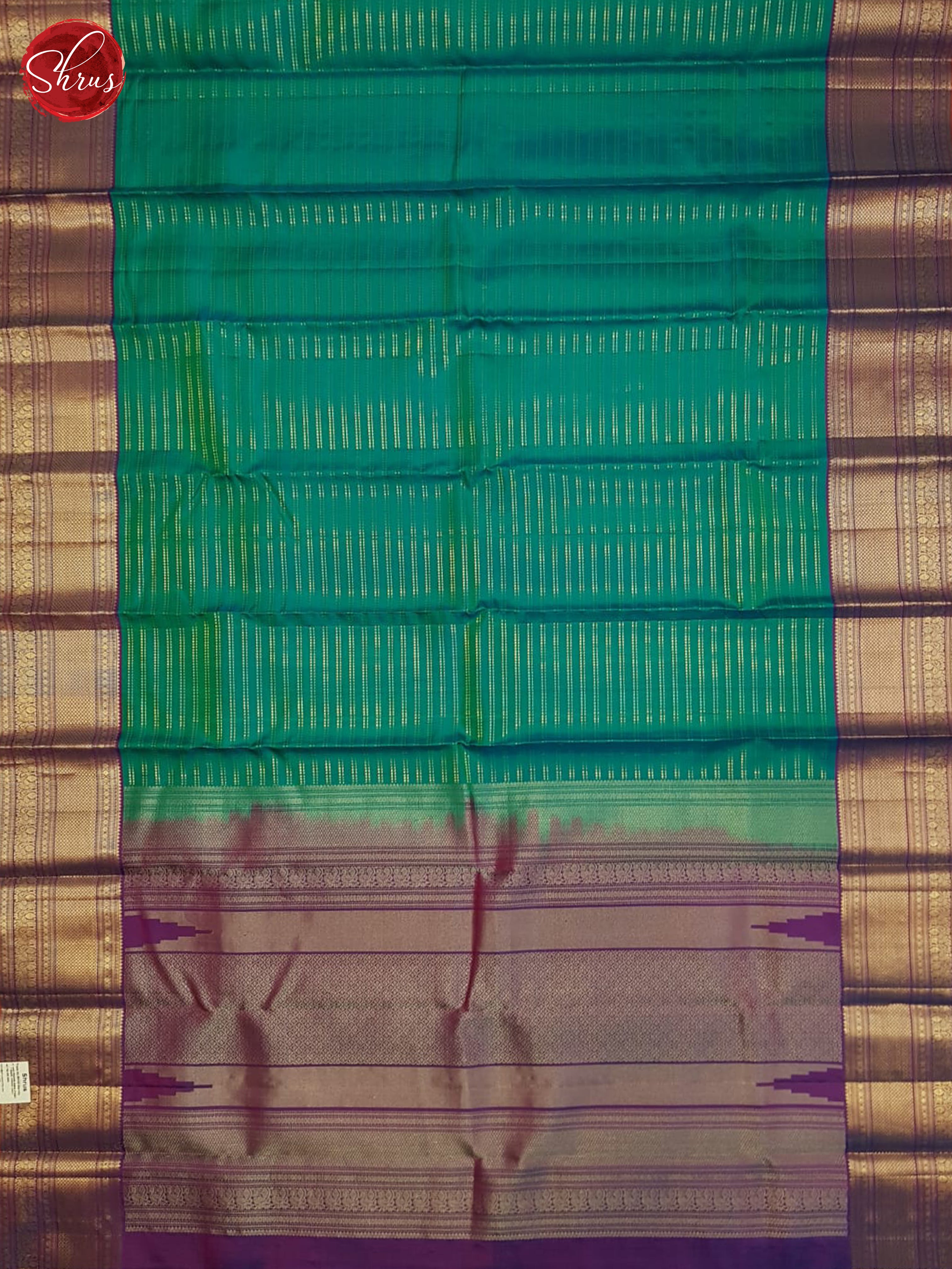 Green And Purple-Soft silk saree - Shop on ShrusEternity.com