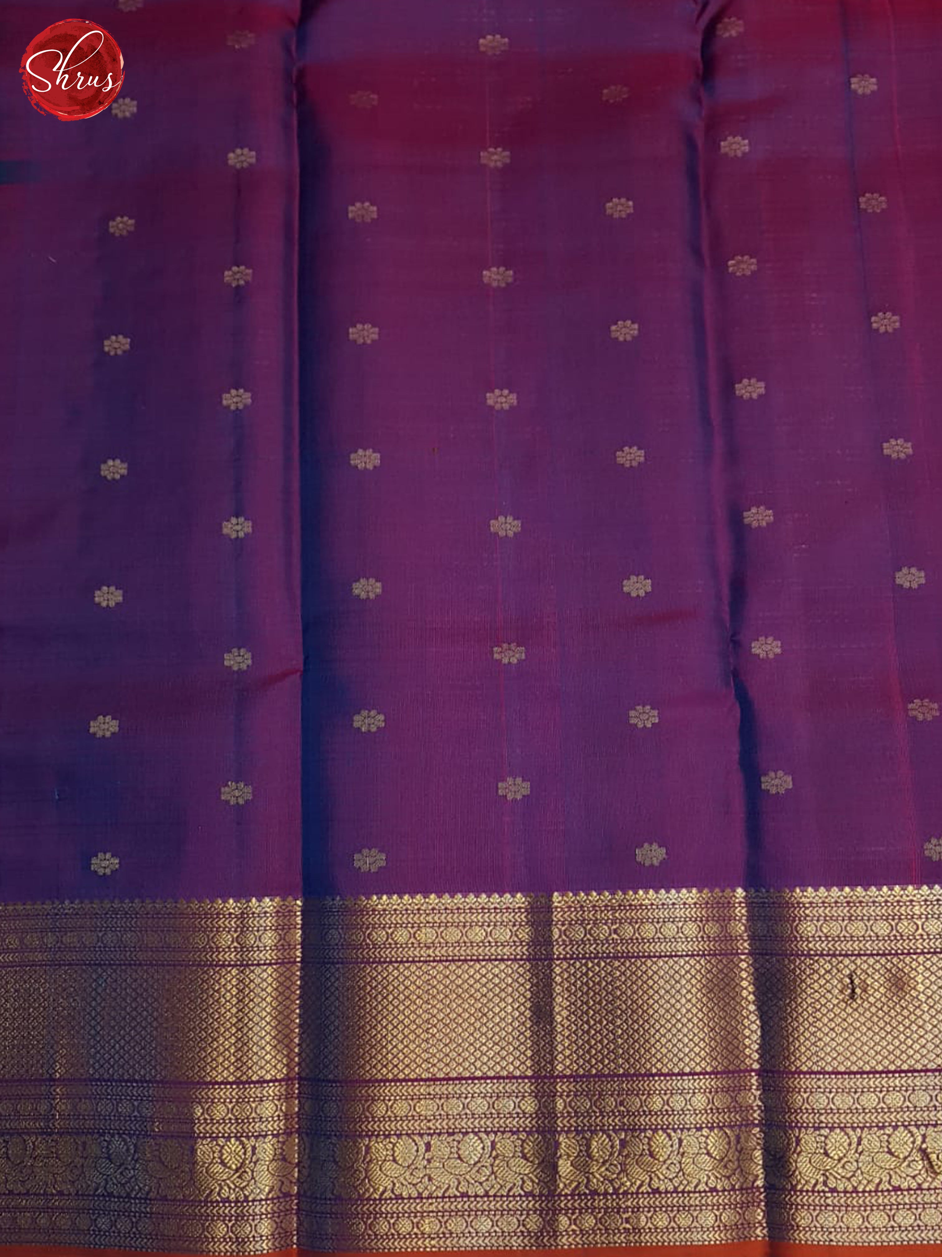 Green And Purple-Soft silk saree - Shop on ShrusEternity.com