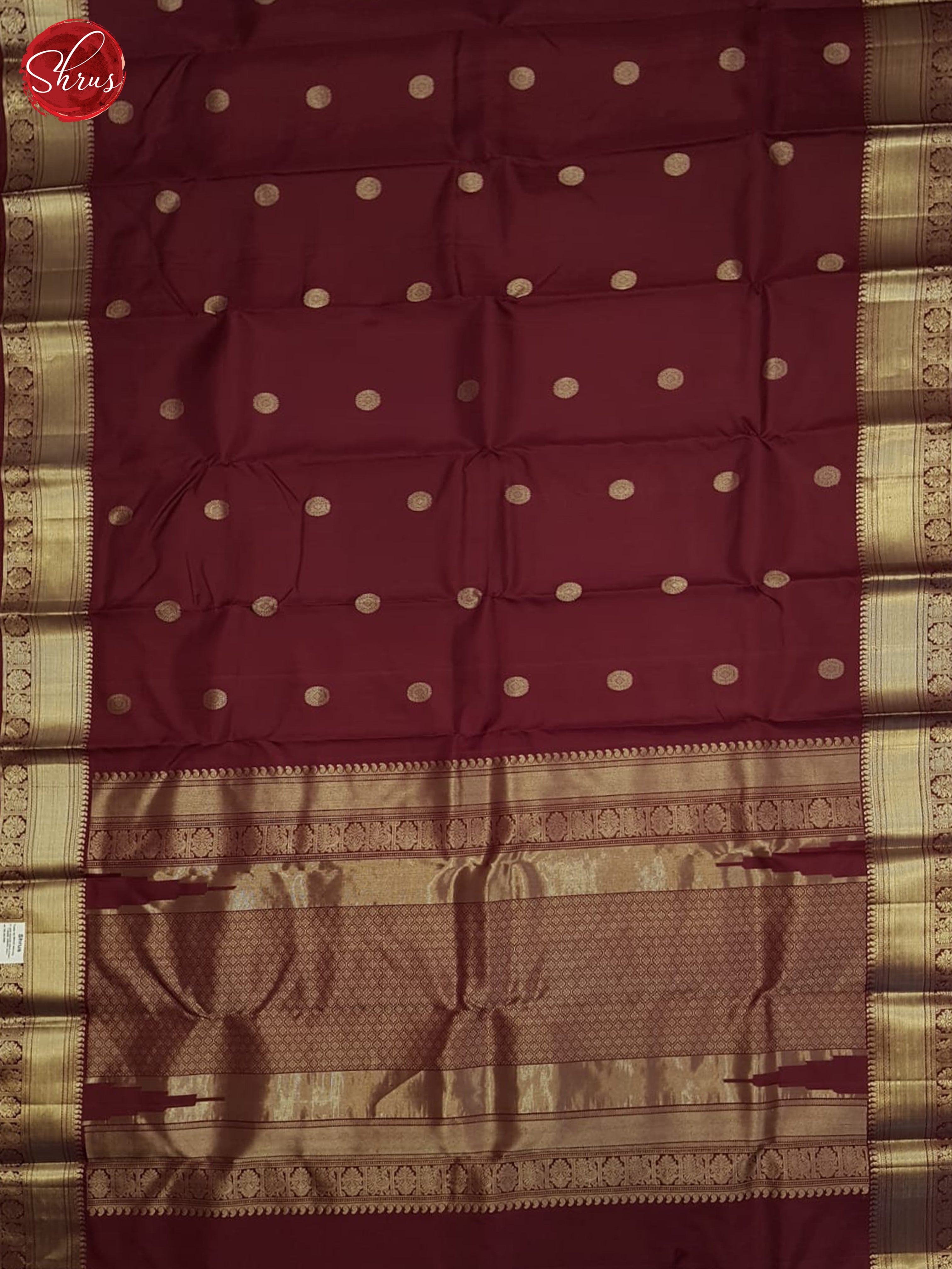 Maroon(single tone)-Soft Silk saree - Shop on ShrusEternity.com