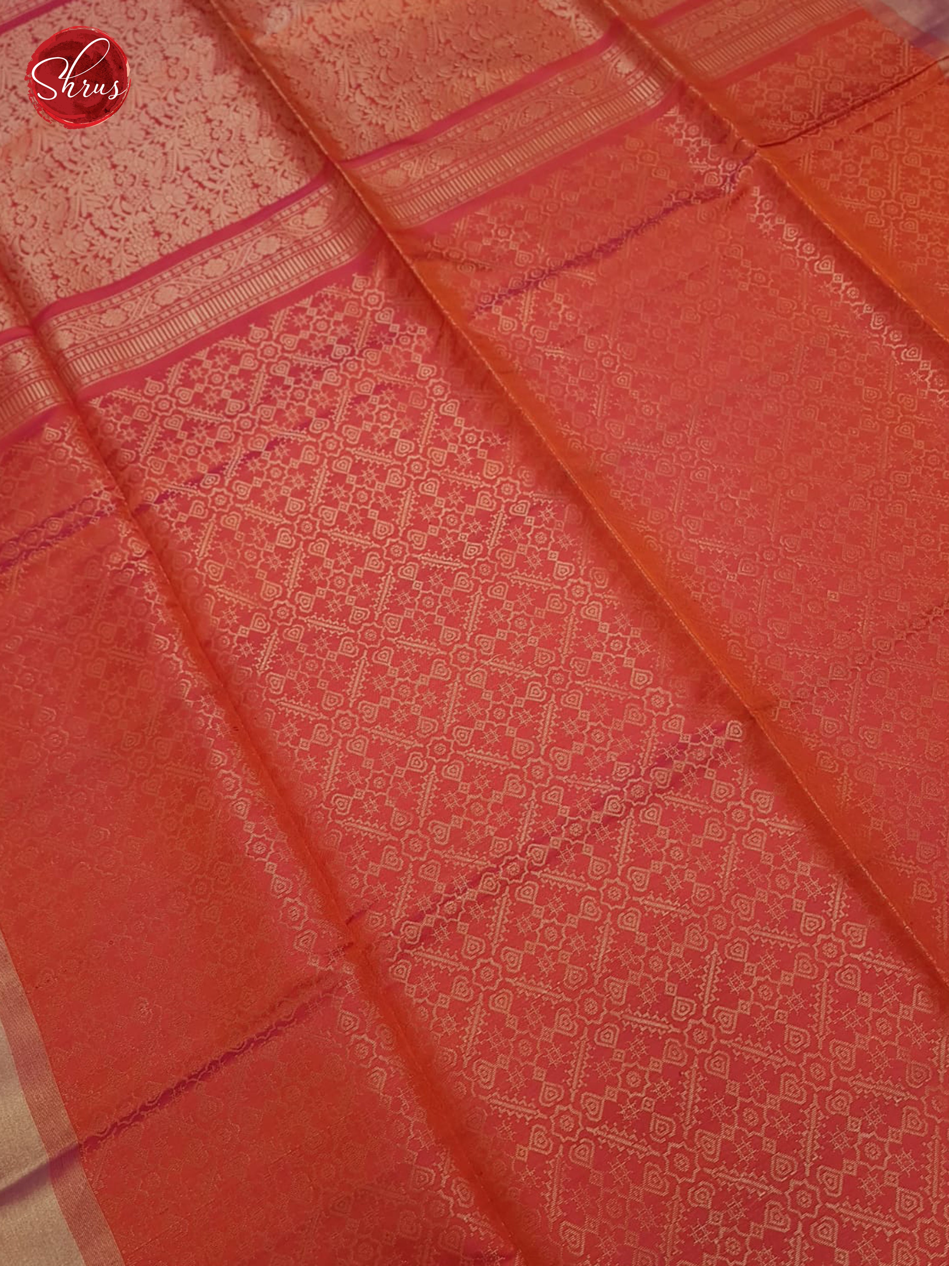Orangish Pink(single tone)-Soft silk saree - Shop on ShrusEternity.com