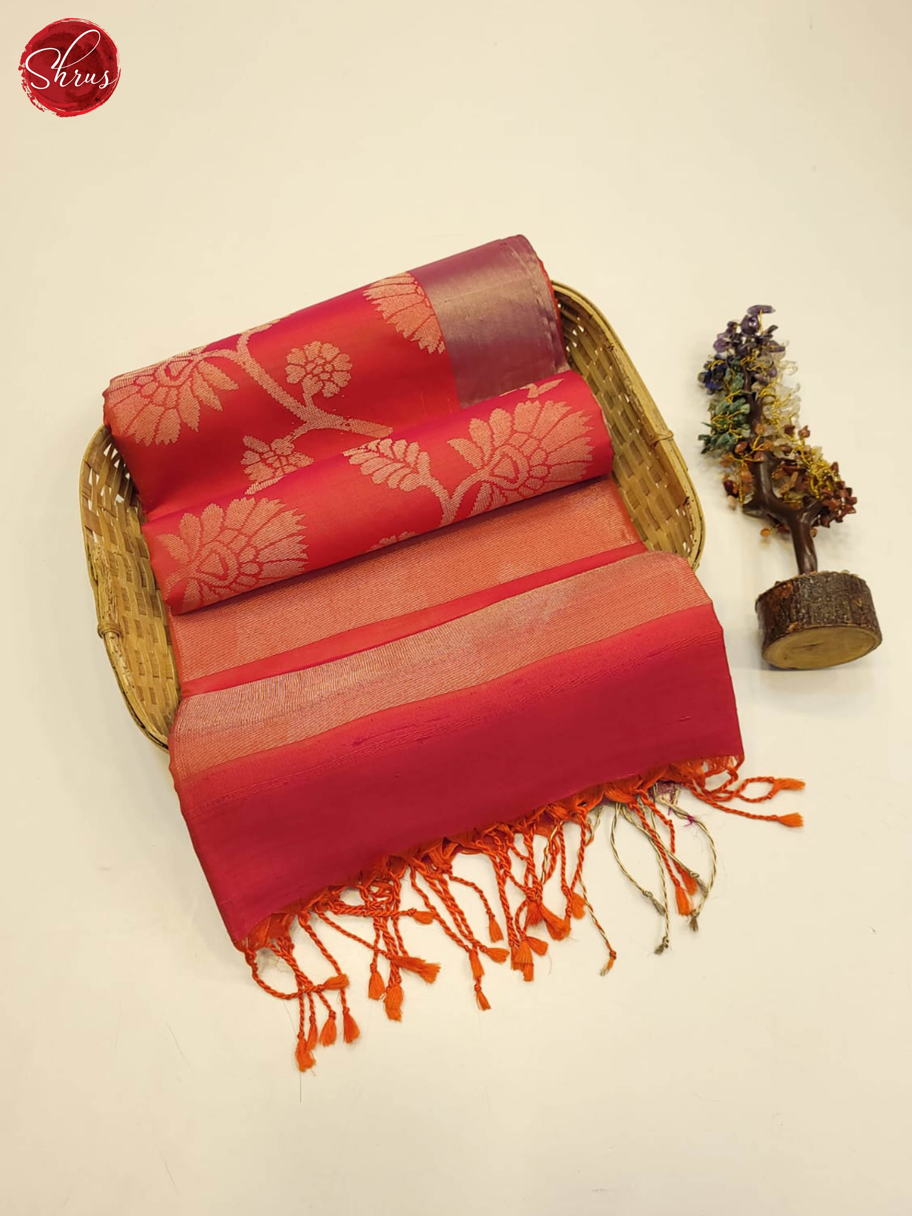 Pink(Single tone)- Soft silk saree - Shop on ShrusEternity.com