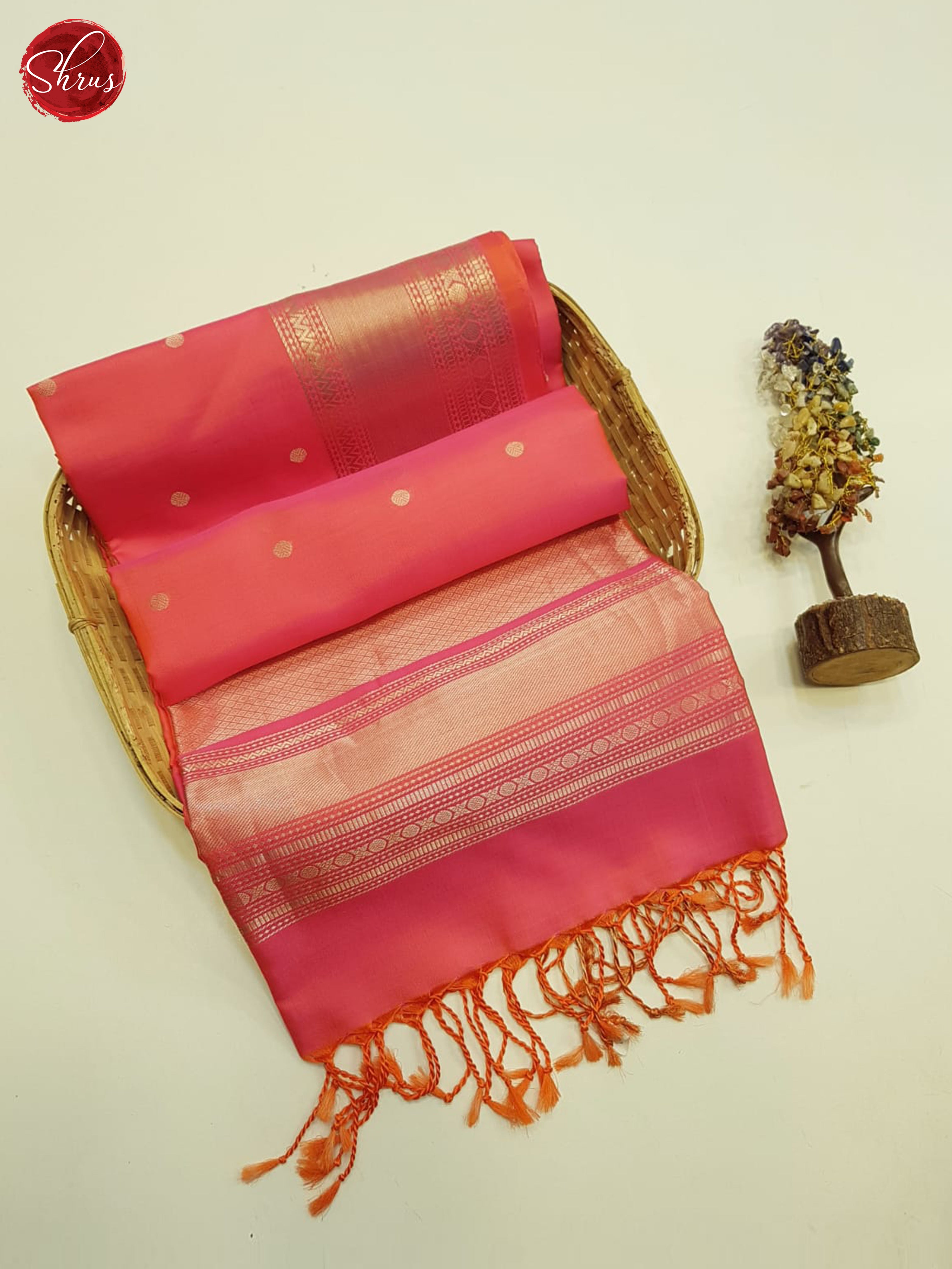 Pink(Single tone)-Soft silk saree - Shop on ShrusEternity.com