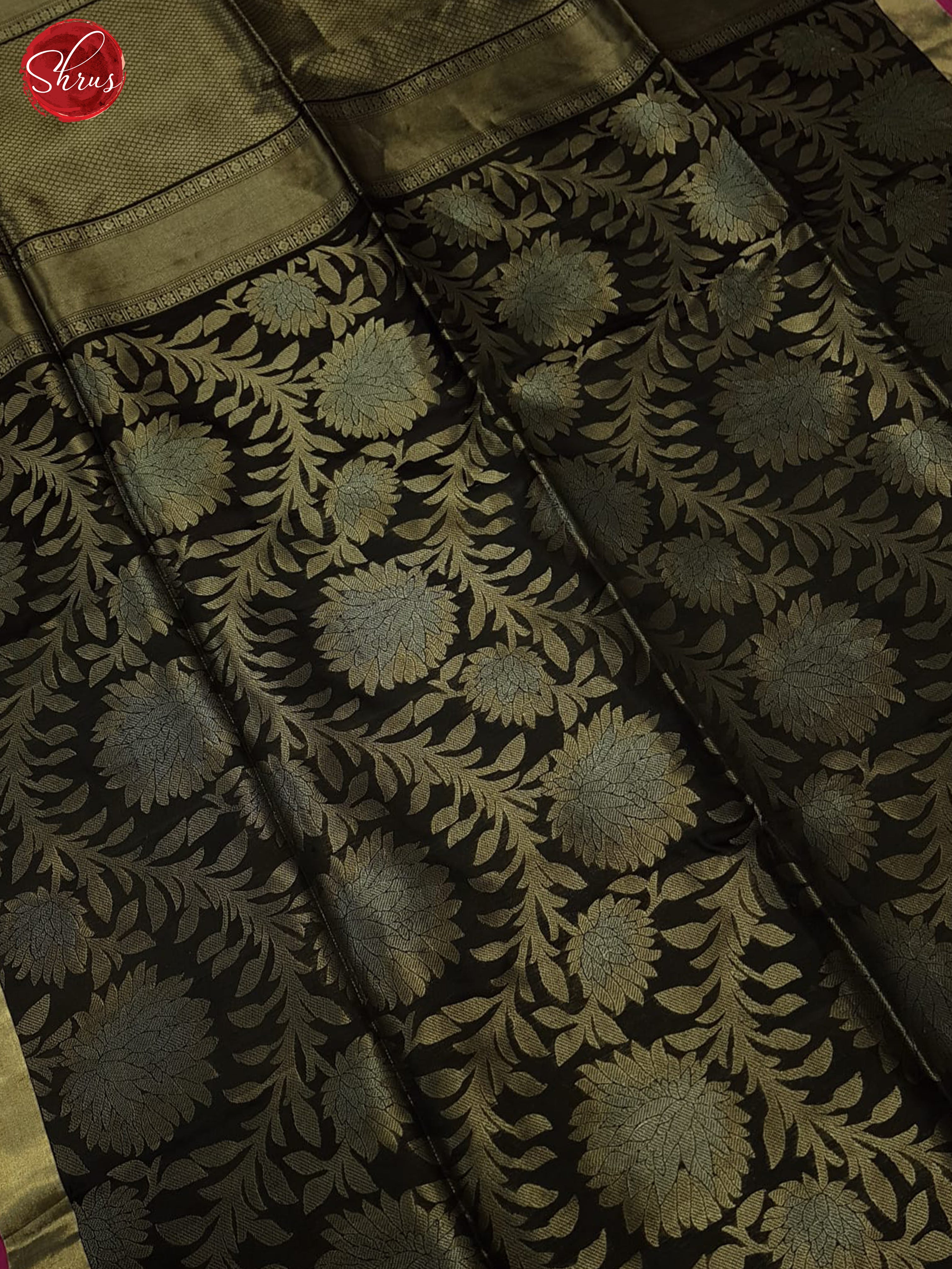 Black And Pink-Soft Silk Saree-4