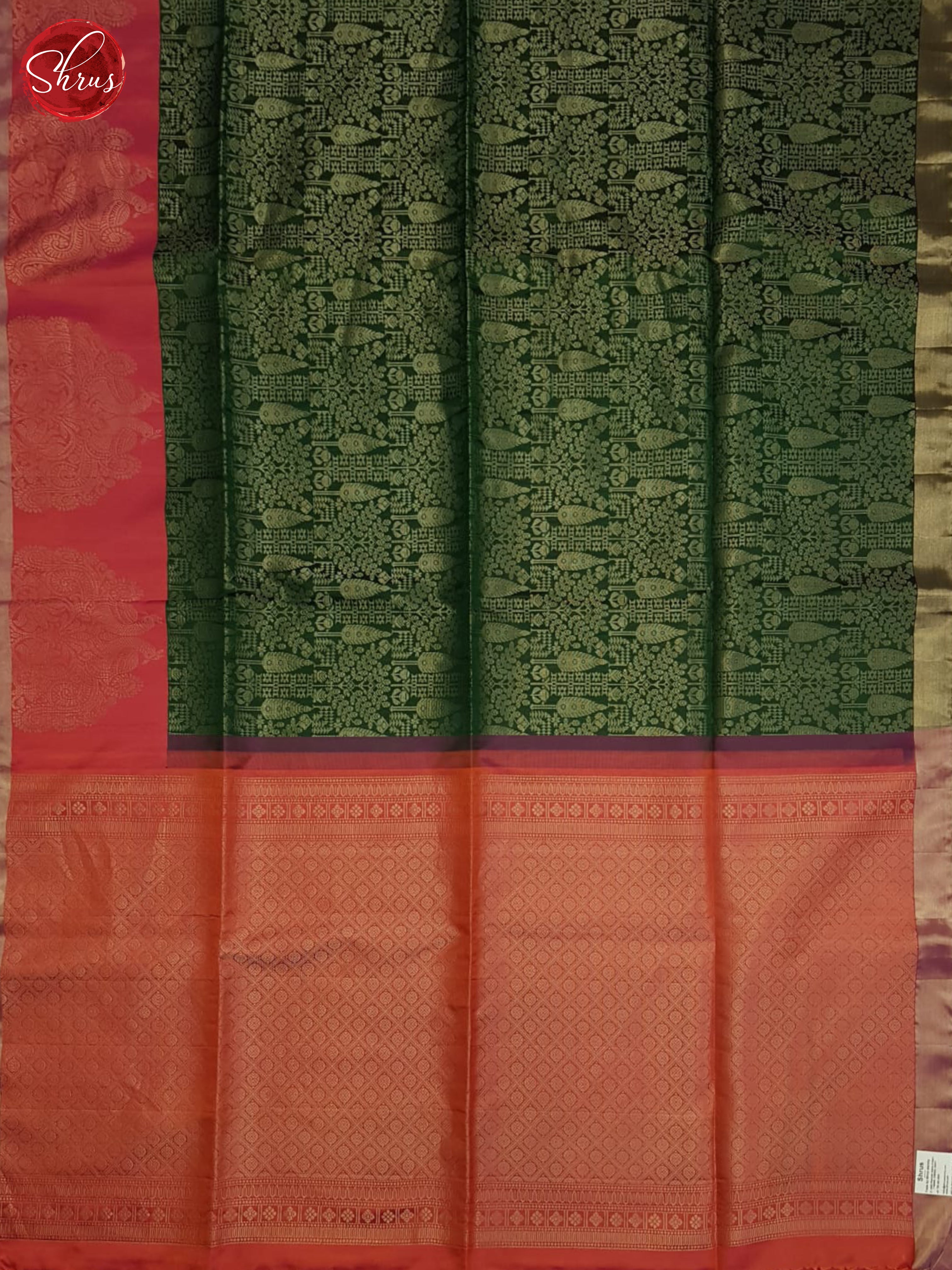 Green And Orange- Soft silk saree - Shop on ShrusEternity.com