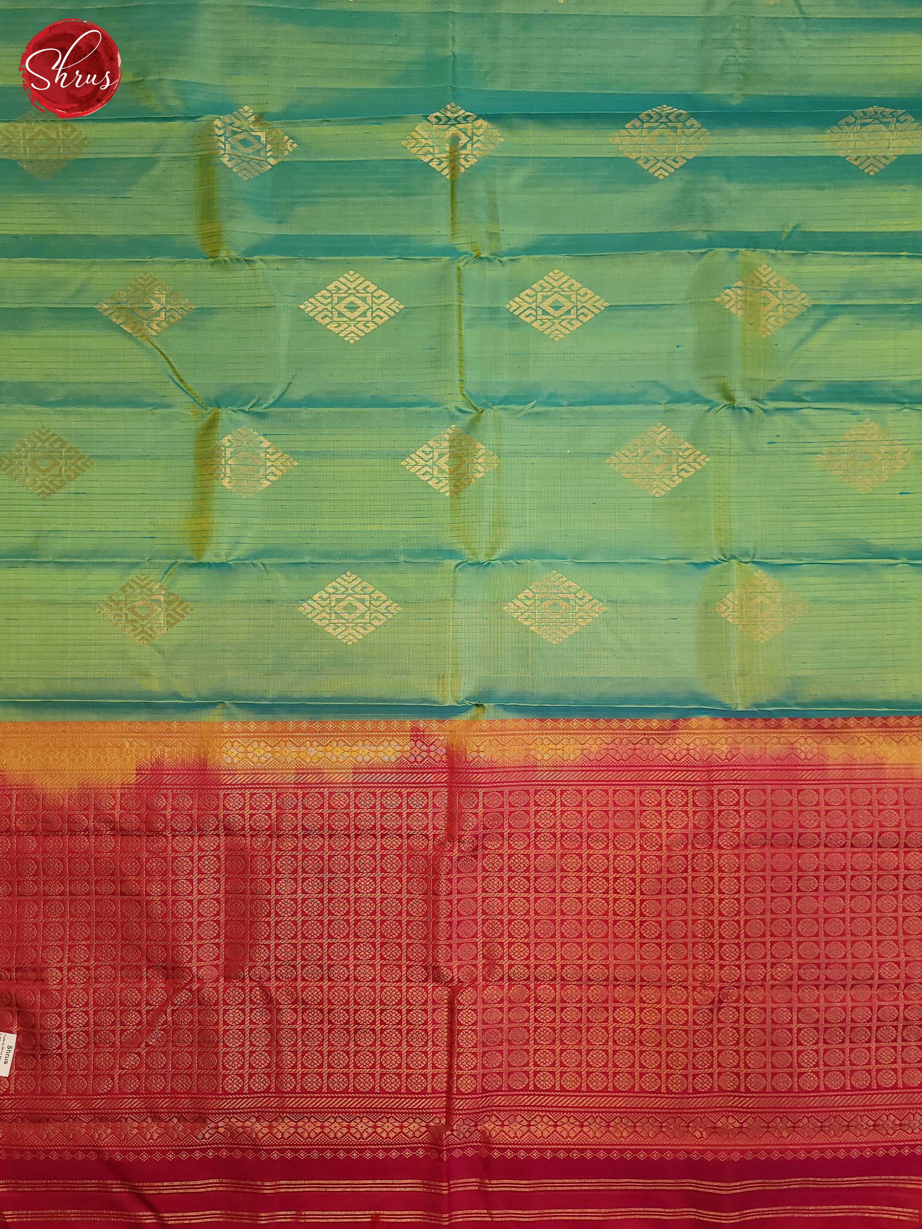 Green and pink-Soft Silk Saree - Shop on ShrusEternity.com
