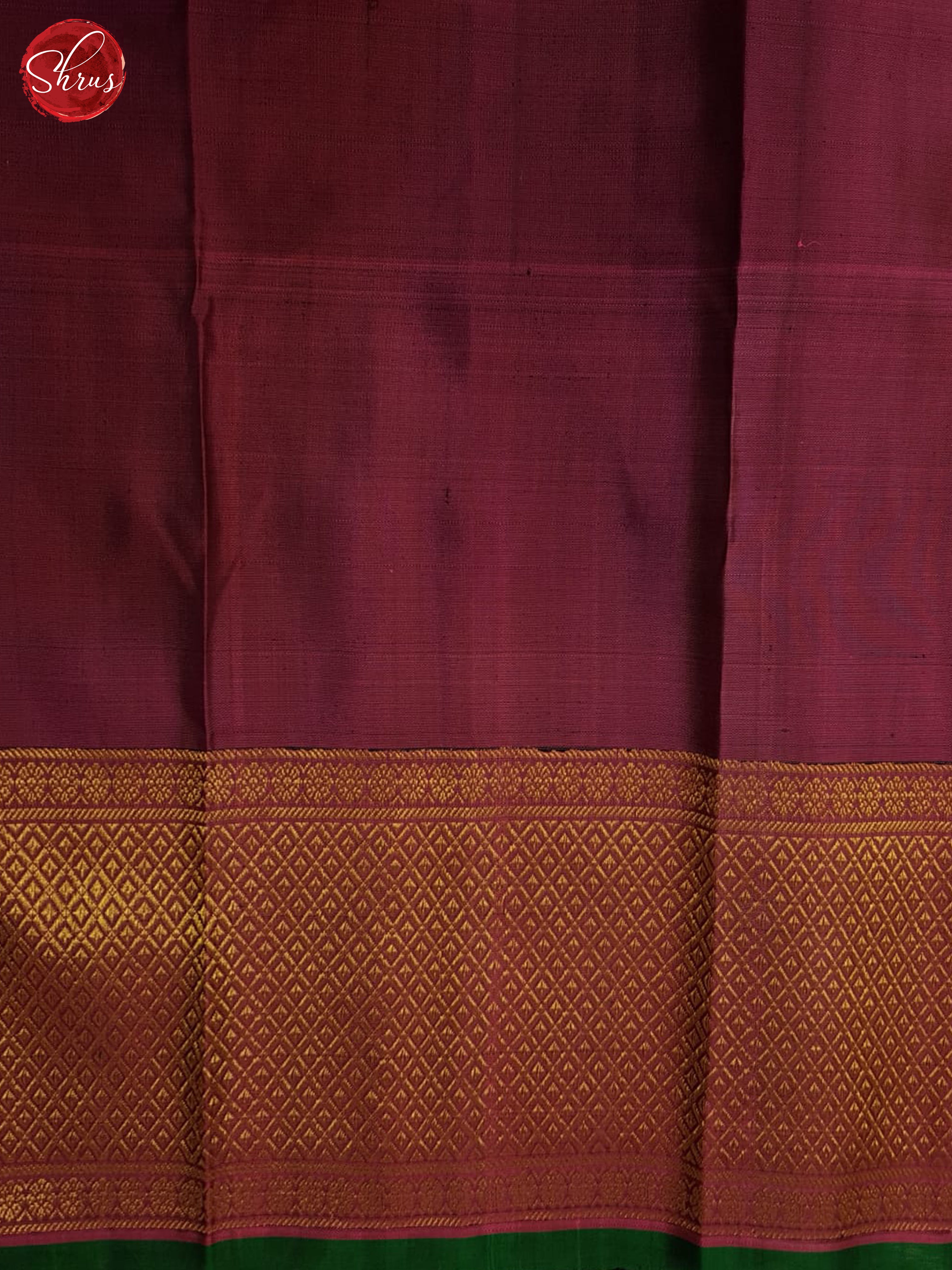 Black And Wine-Gadwal Silk Saree - Shop on ShrusEternity.com
