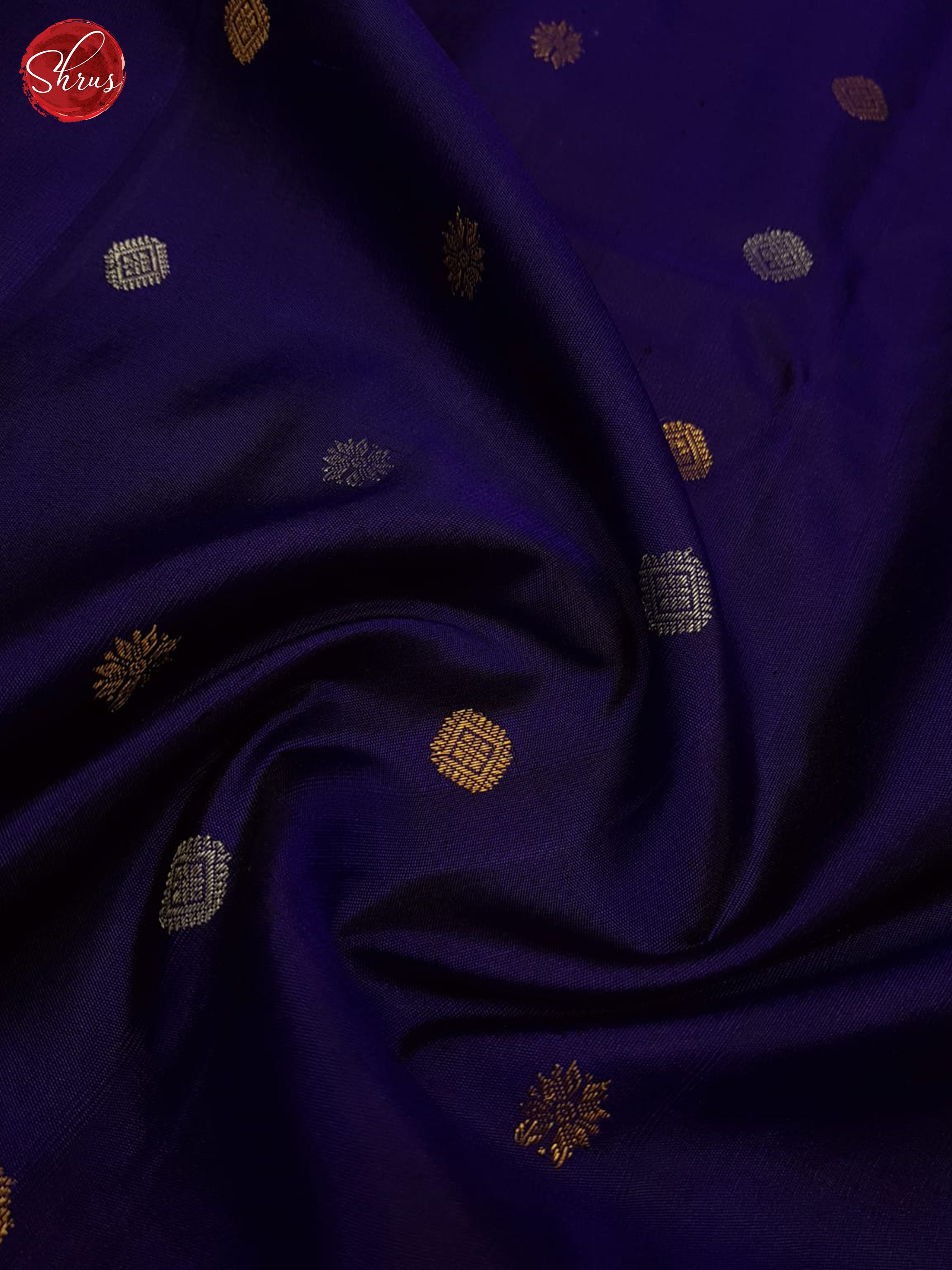 Blue And Wine-Gadwal Silk Saree - Shop on ShrusEternity.com