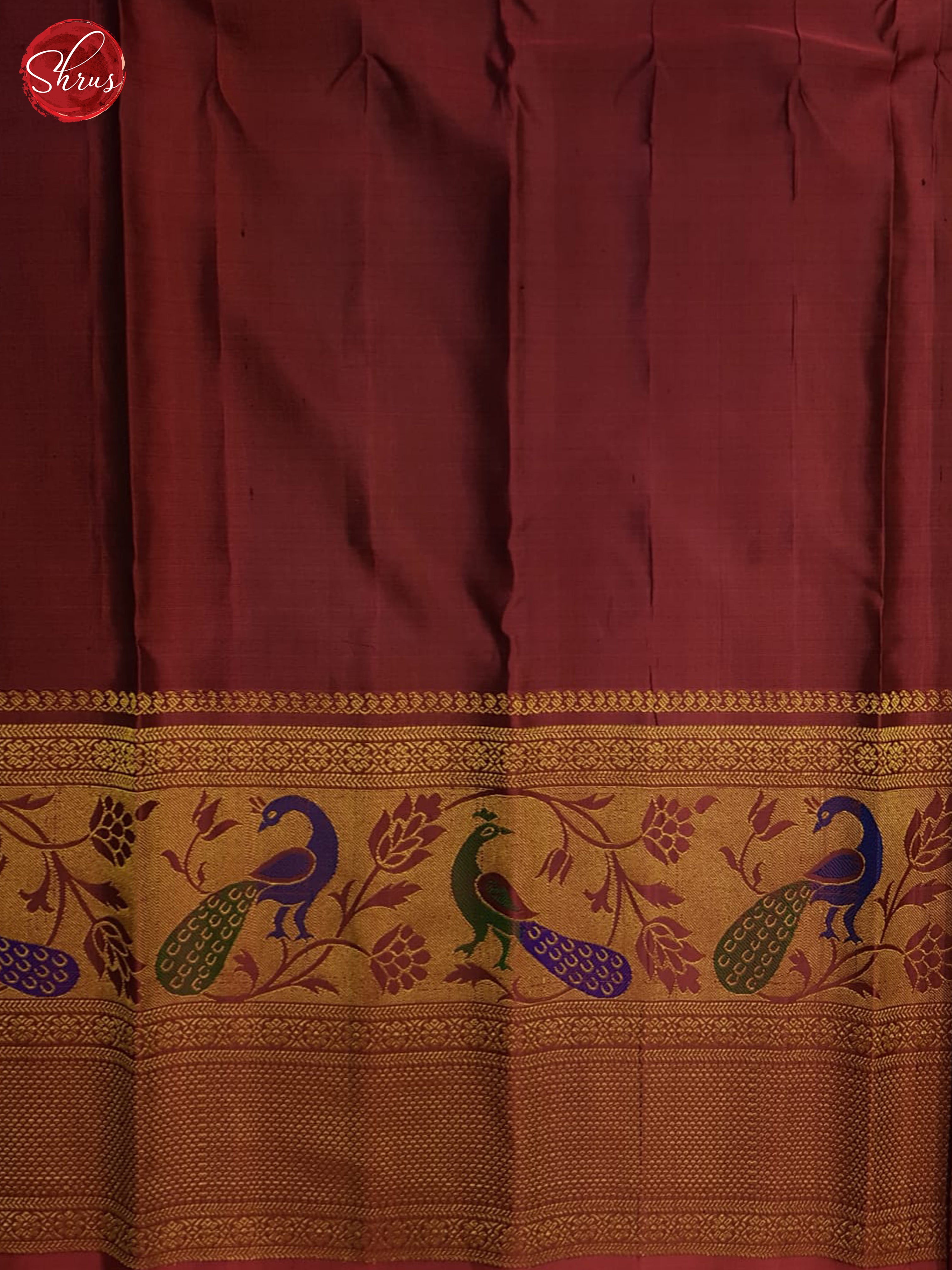 Green And Maroon-Gadwal Silk saree - Shop on ShrusEternity.com