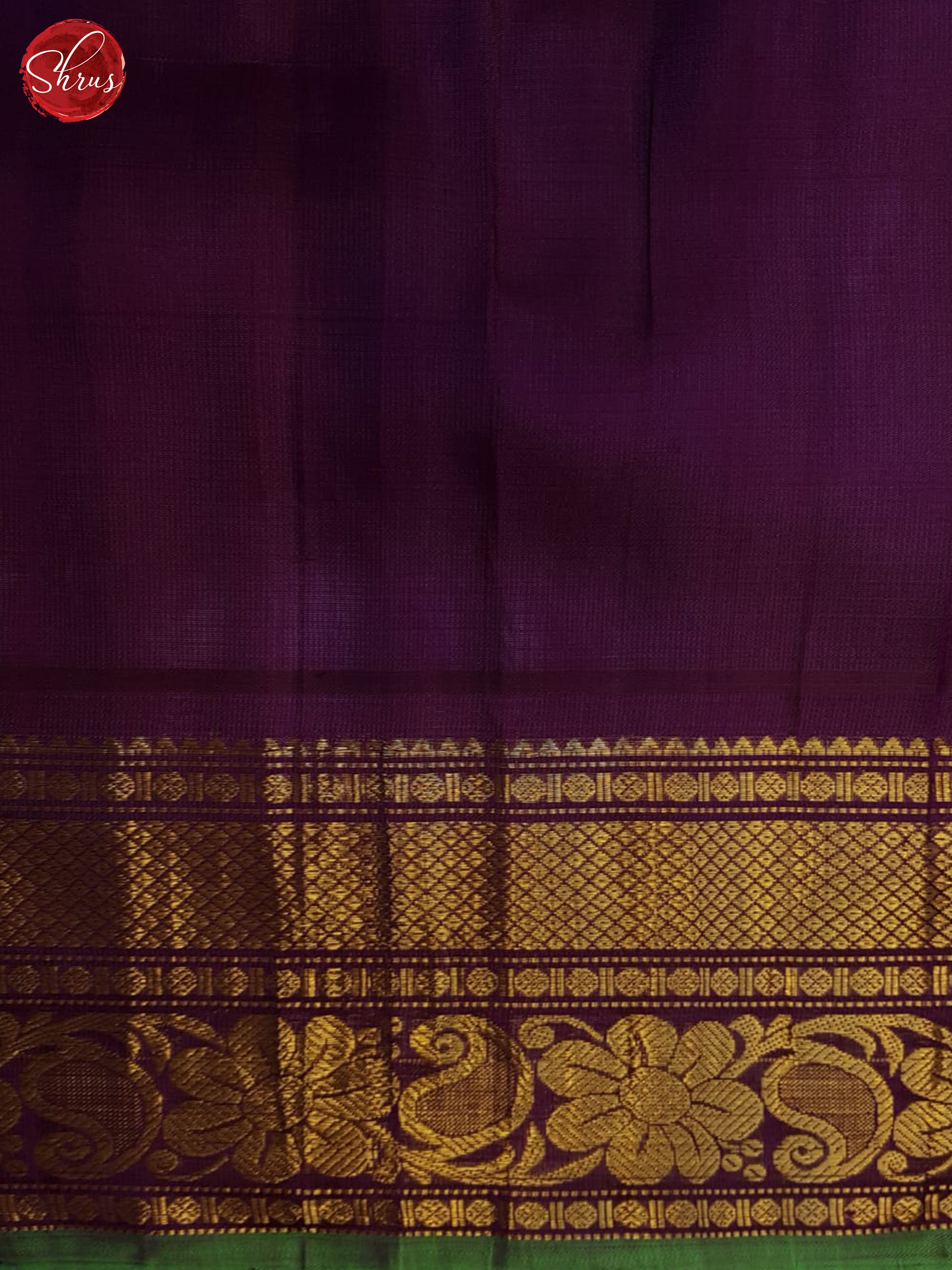 Lavender And Wine-Gadwal Silk Saree - Shop on ShrusEternity.com