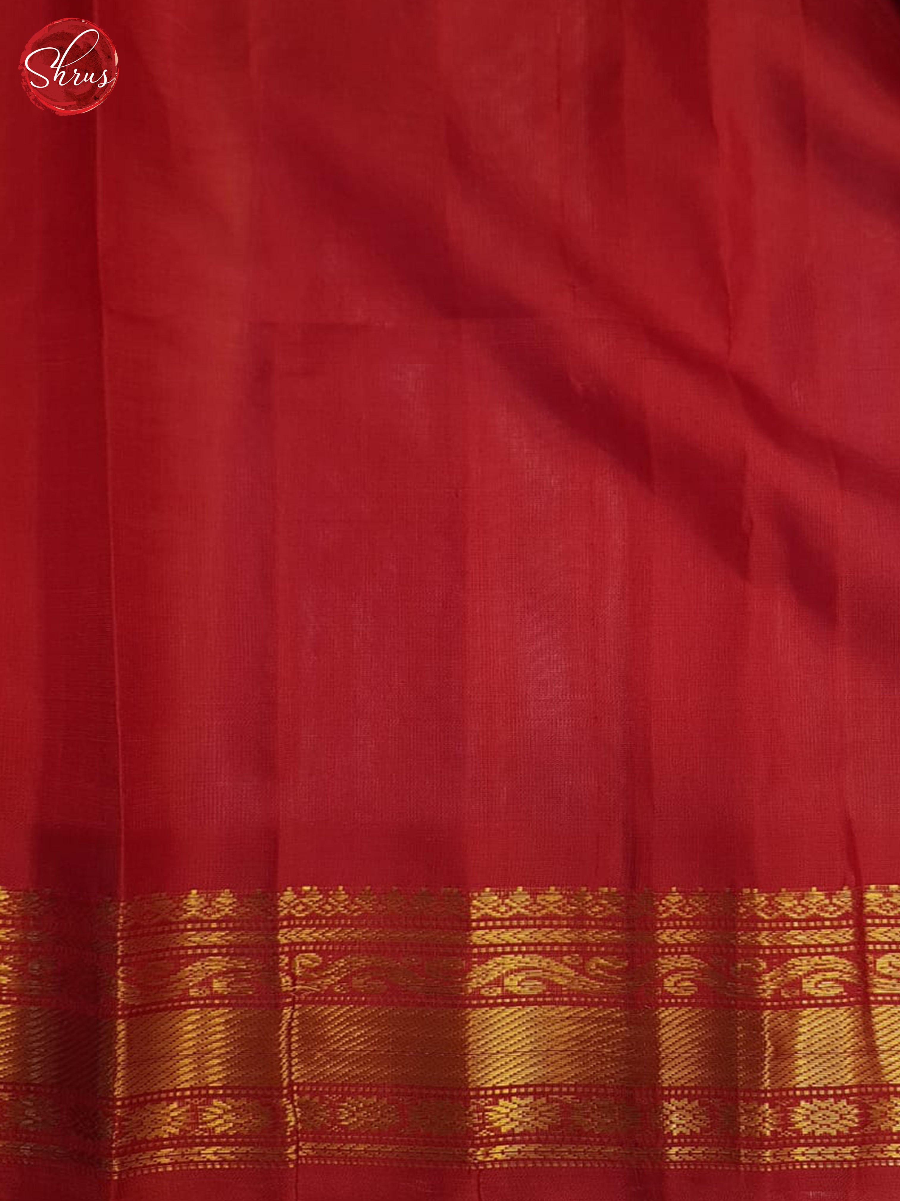 Lavender And Red-Gadwal Silk Saree - Shop on ShrusEternity.com
