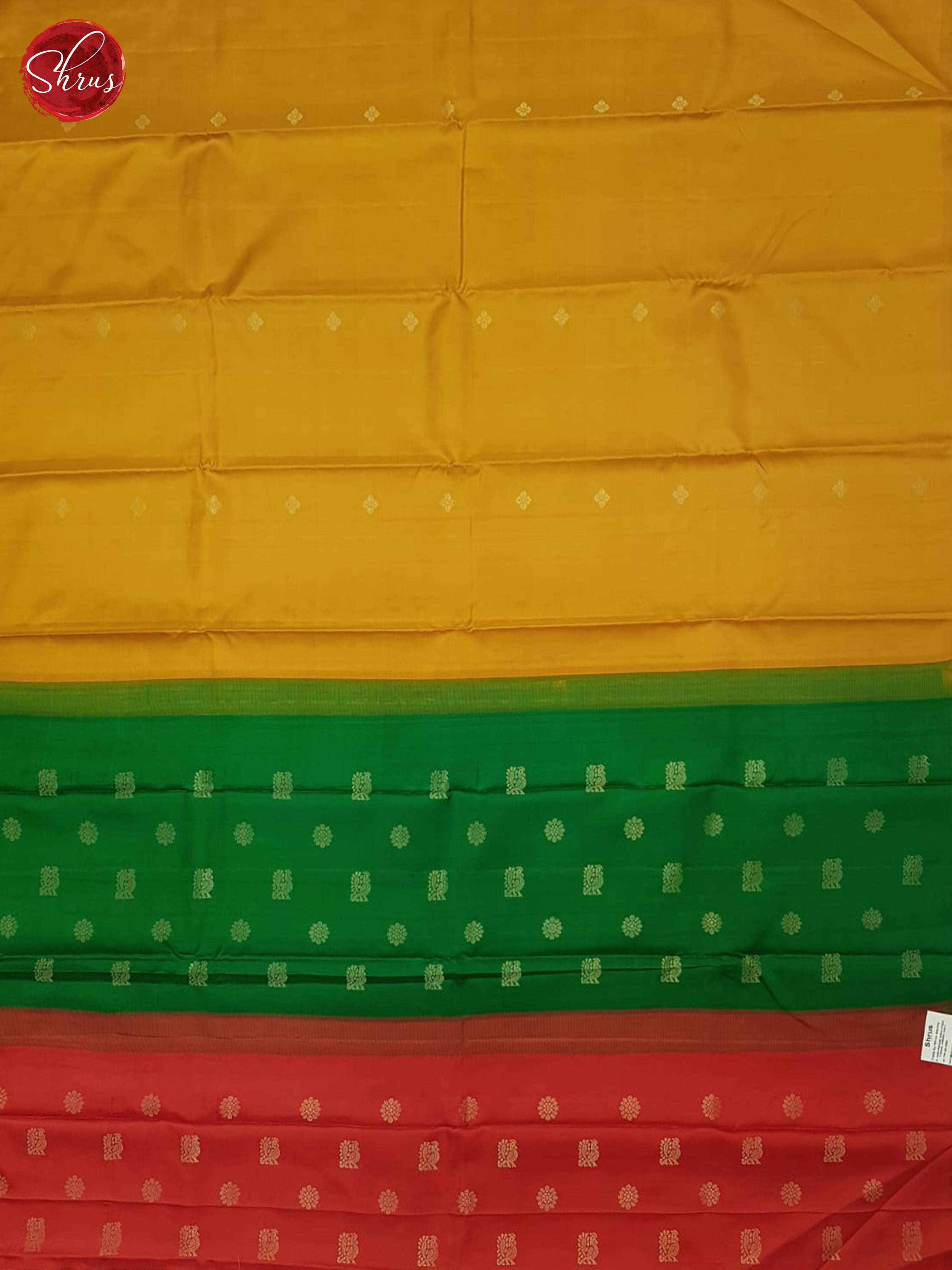 Mustard And Green-Soft silk saree-2