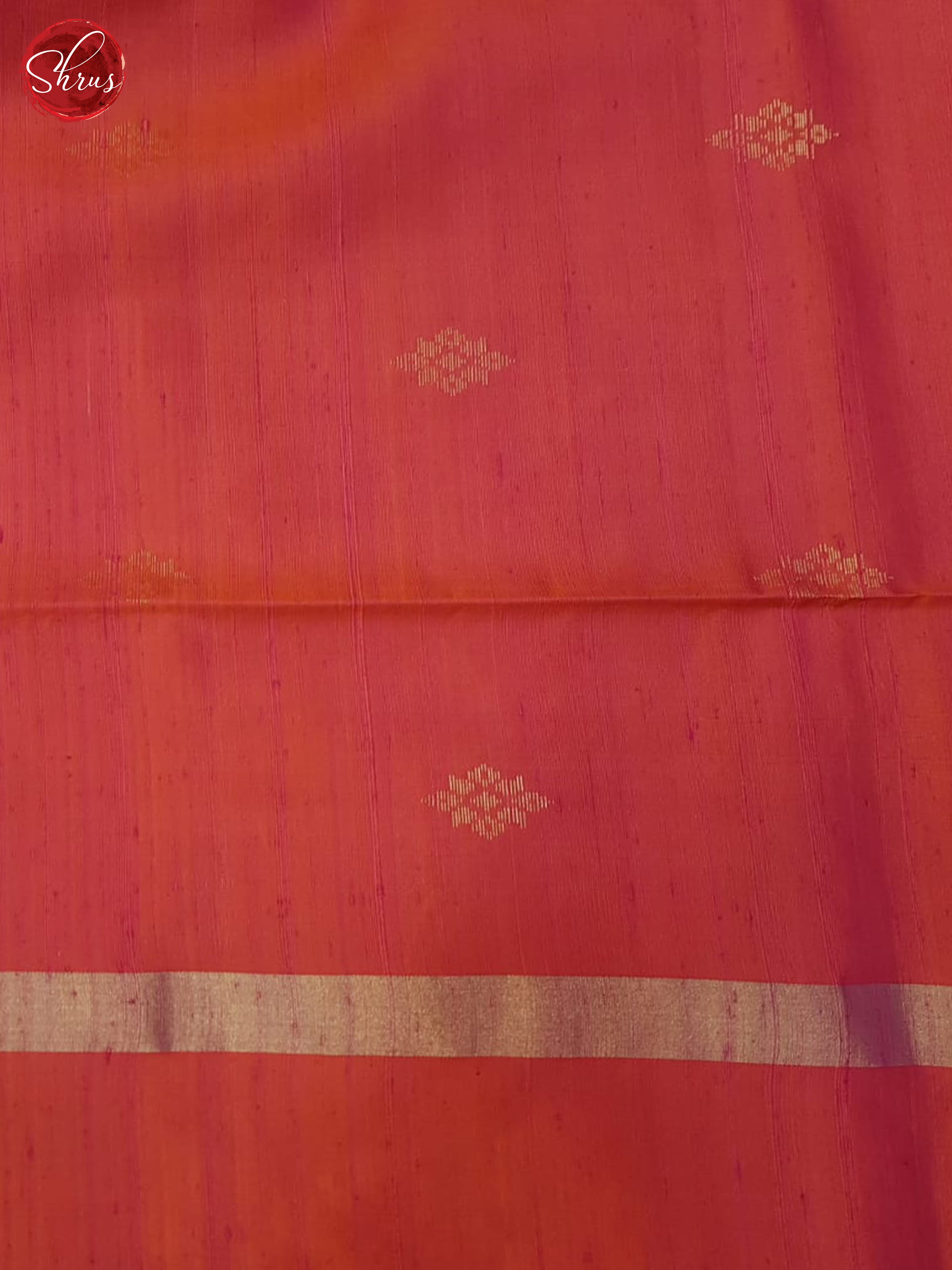 Green And Orangish Pink-Soft Silk saree-6