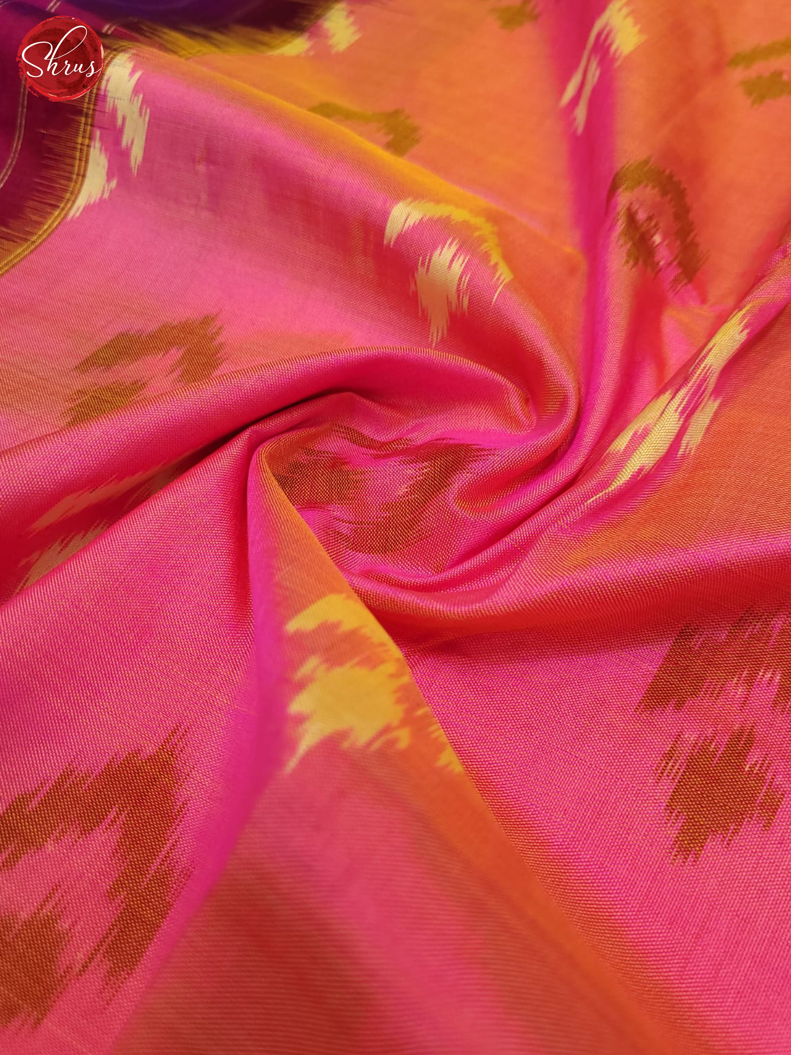 pink and purple-Ikkat Silk Saree - Shop on ShrusEternity.com