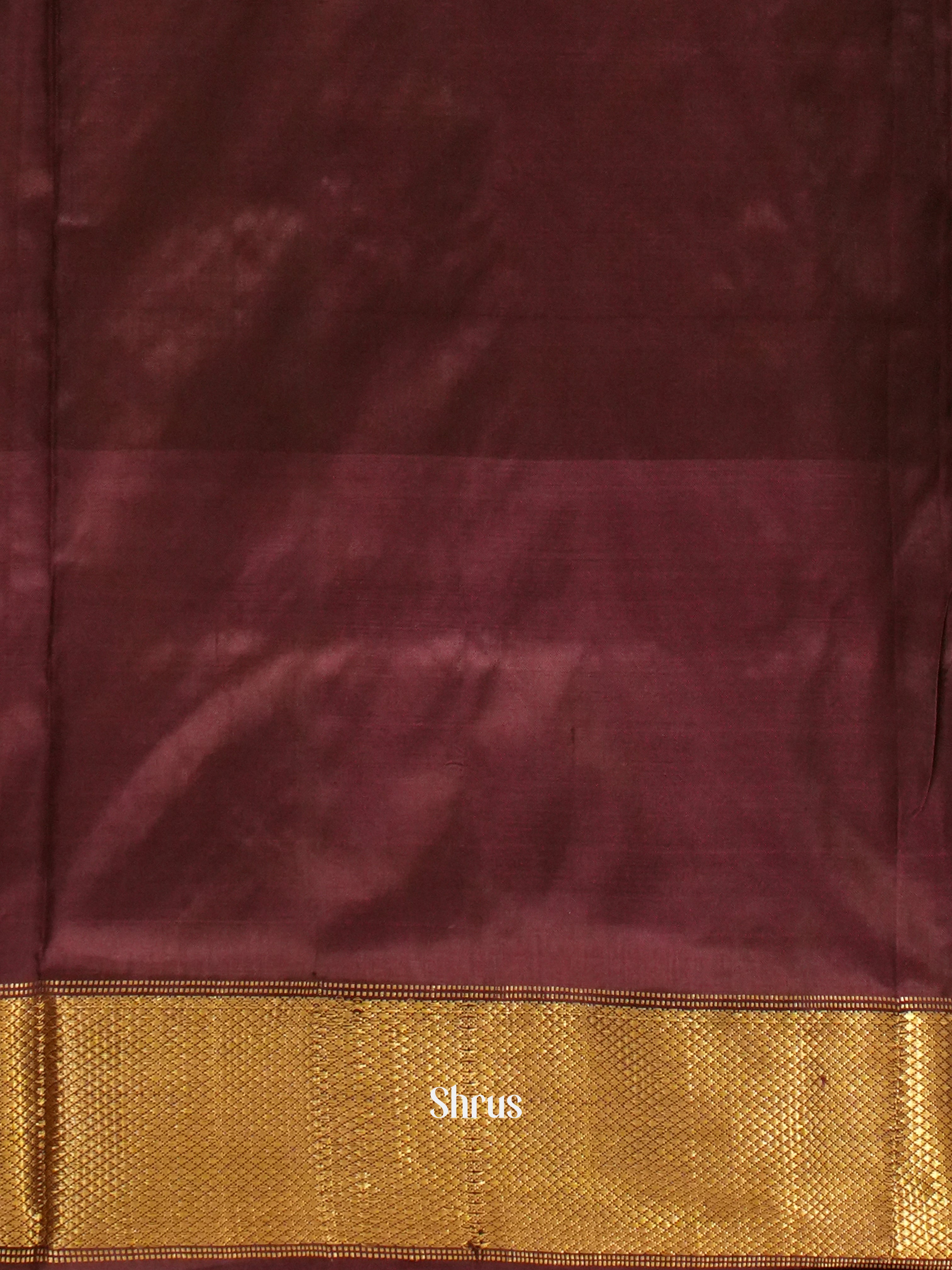 Red and Brown-Ikkat Silk Saree