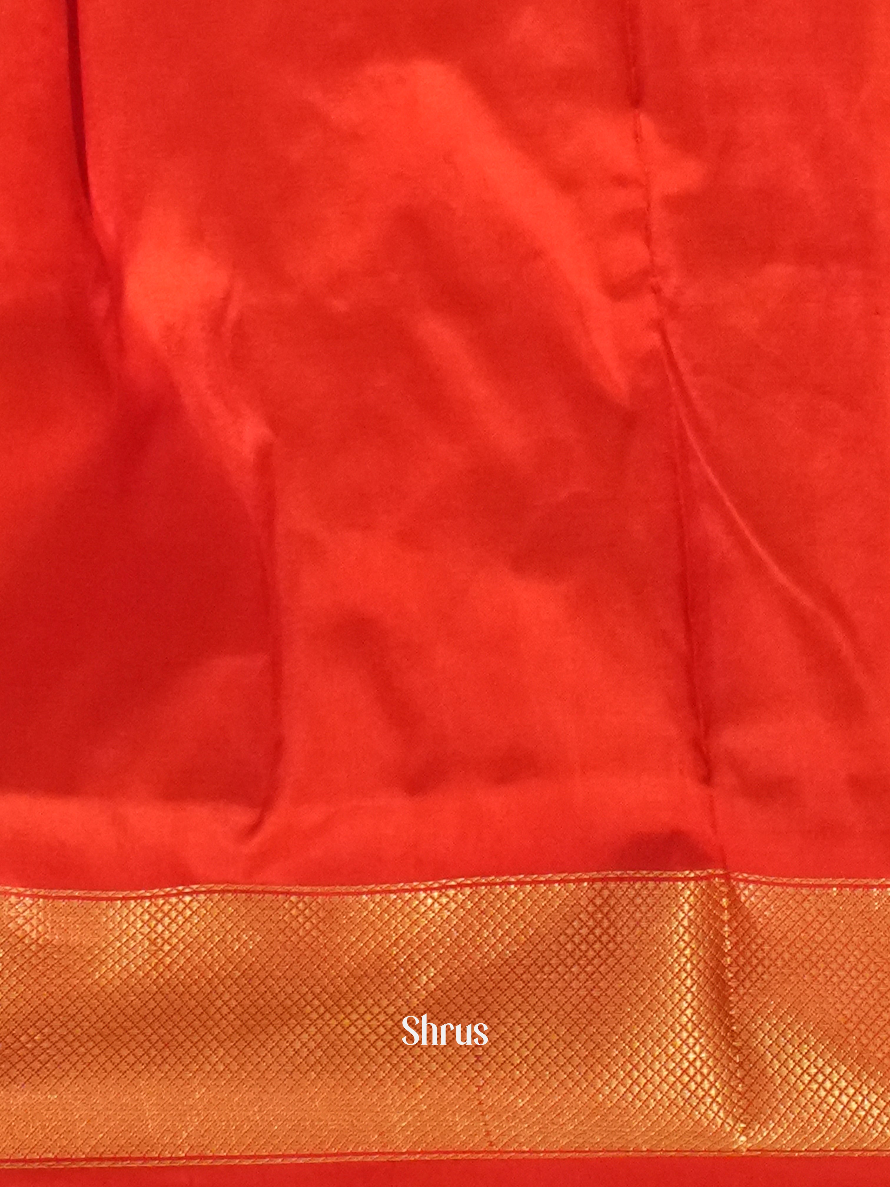 cream and Red-Ikkat Silk Saree - Shop on ShrusEternity.com