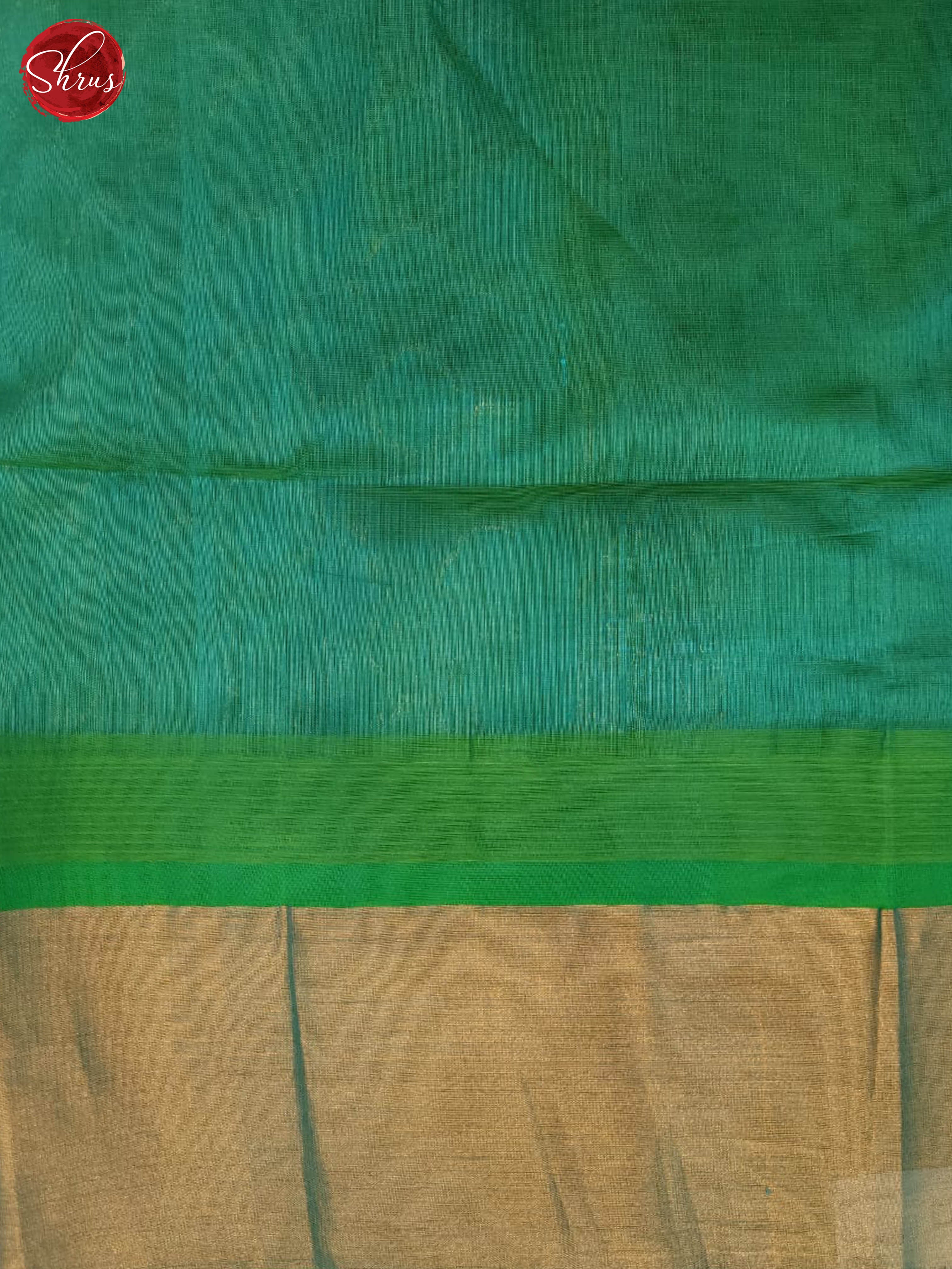 Cream And green - Silk Cotton Saree - Shop on ShrusEternity.com