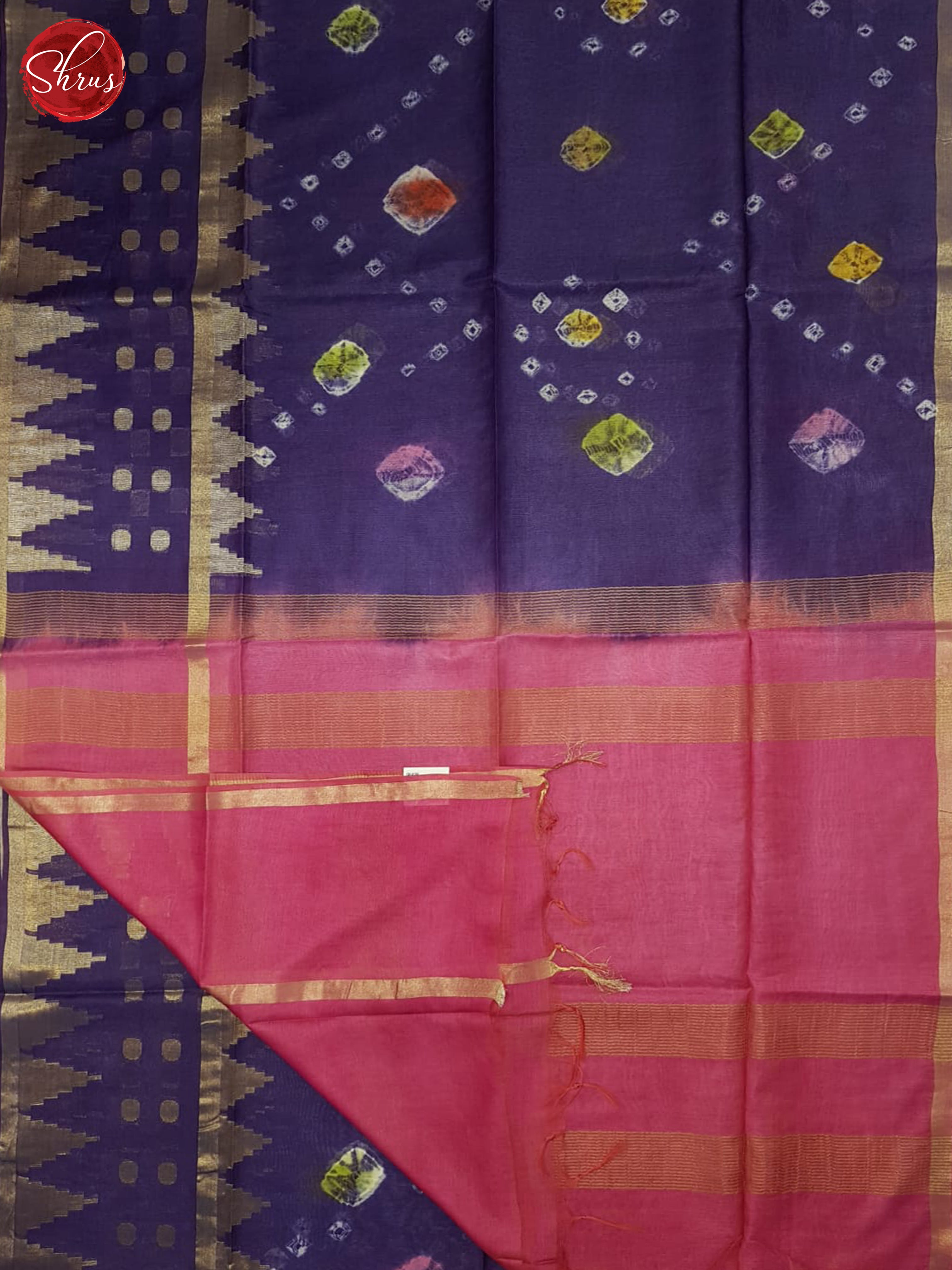 Lavender And Pink-Shibori saree - Shop on ShrusEternity.com