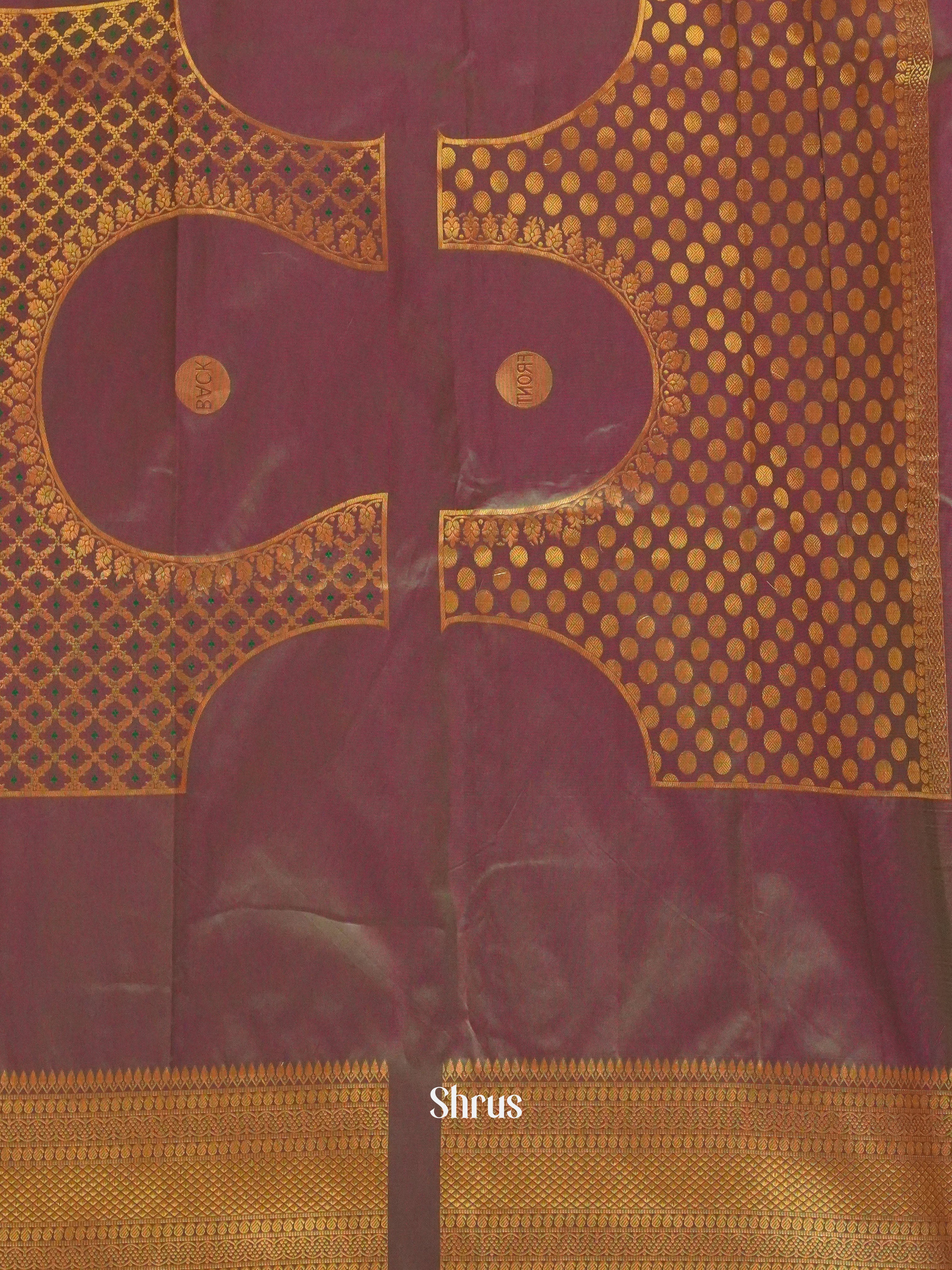 Pink & Green - Semi Kanchipuram Saree - Shop on ShrusEternity.com