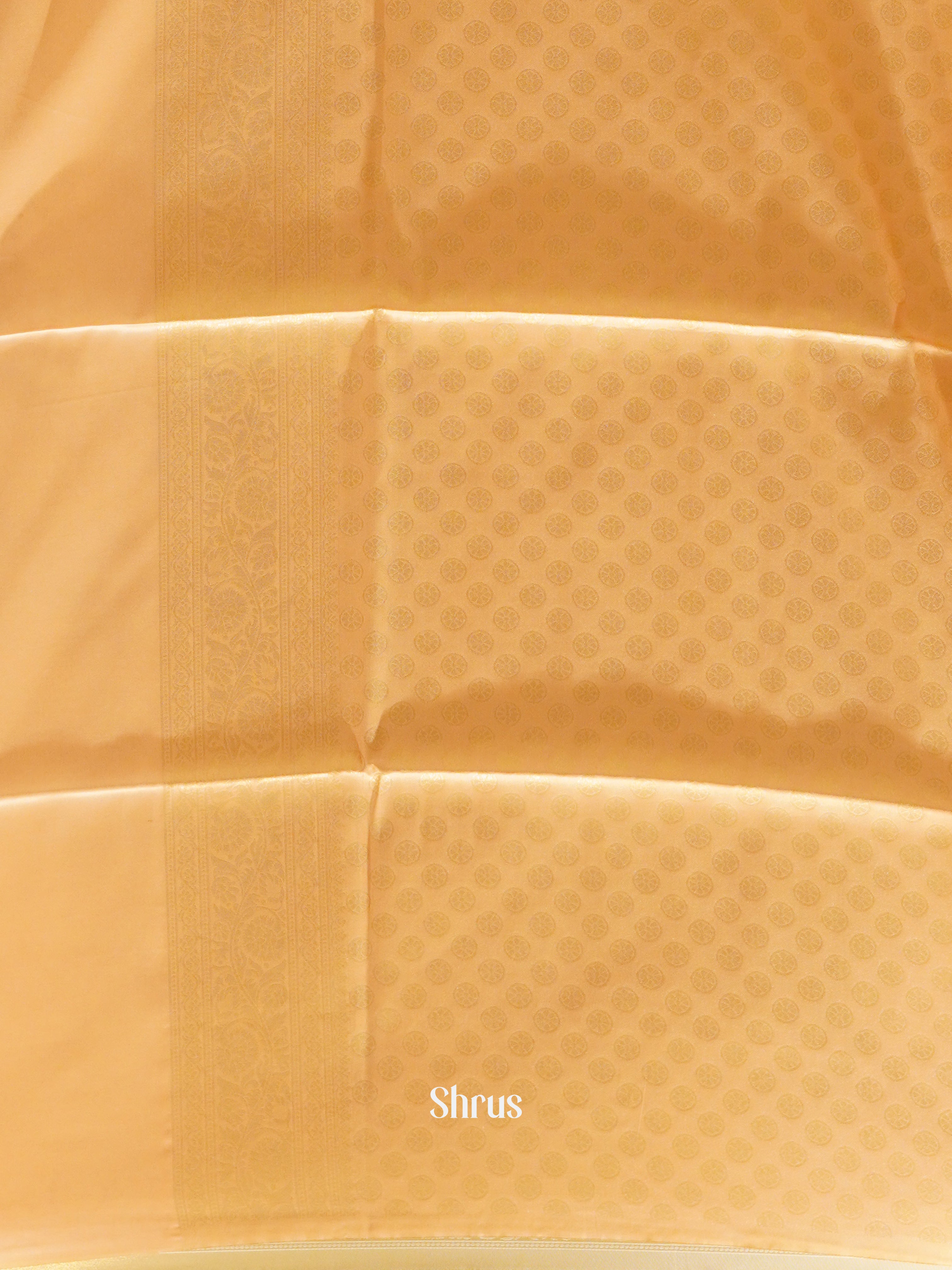 Peach & Mild Lavender - Semi Georgette Saree - Shop on ShrusEternity.com
