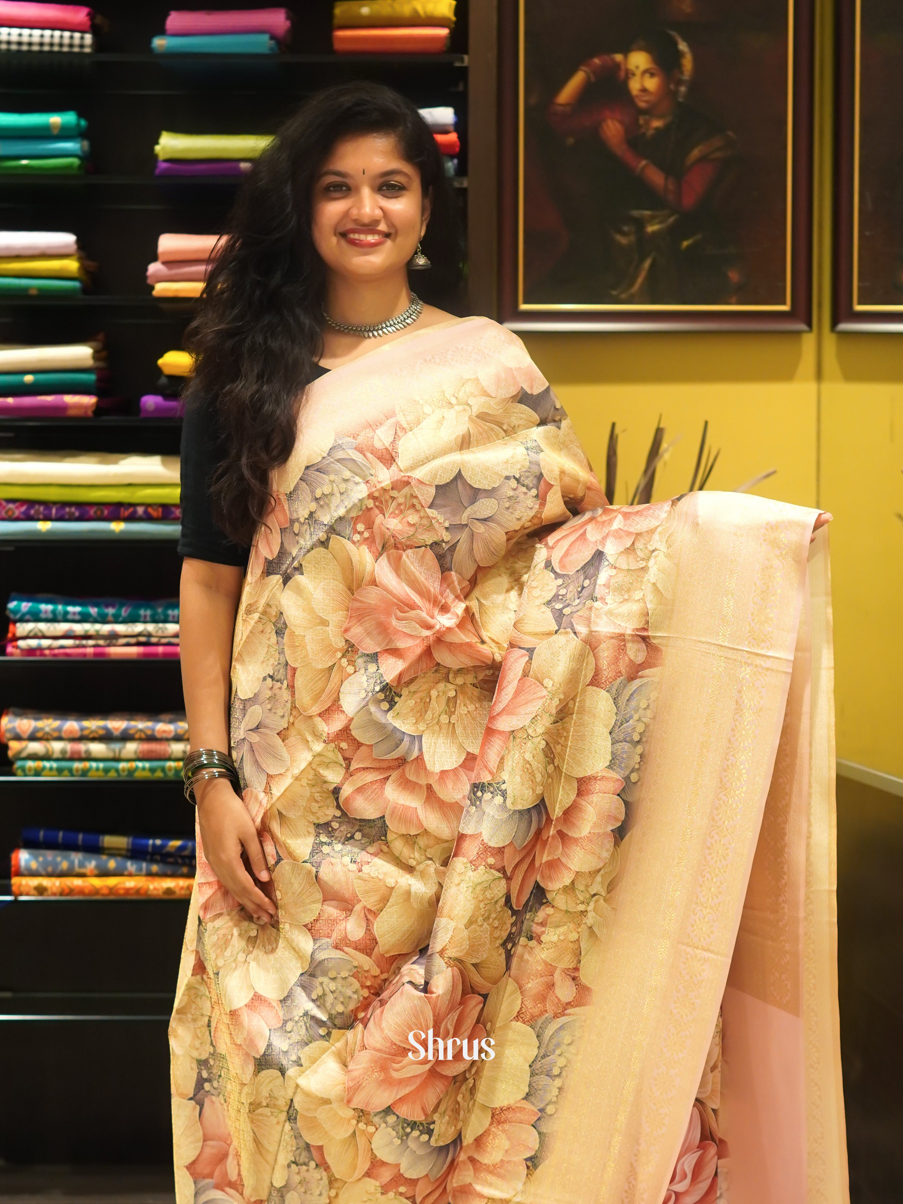 Dusty Pink - Semi Georgette Saree - Shop on ShrusEternity.com